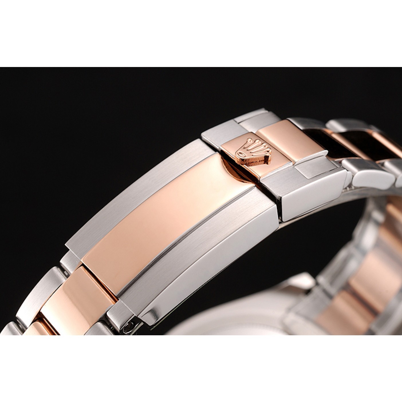MiroTime Rolex Yacht Master Rose Gold Dial Two Tone Stainless Steel Bracelet 1453864