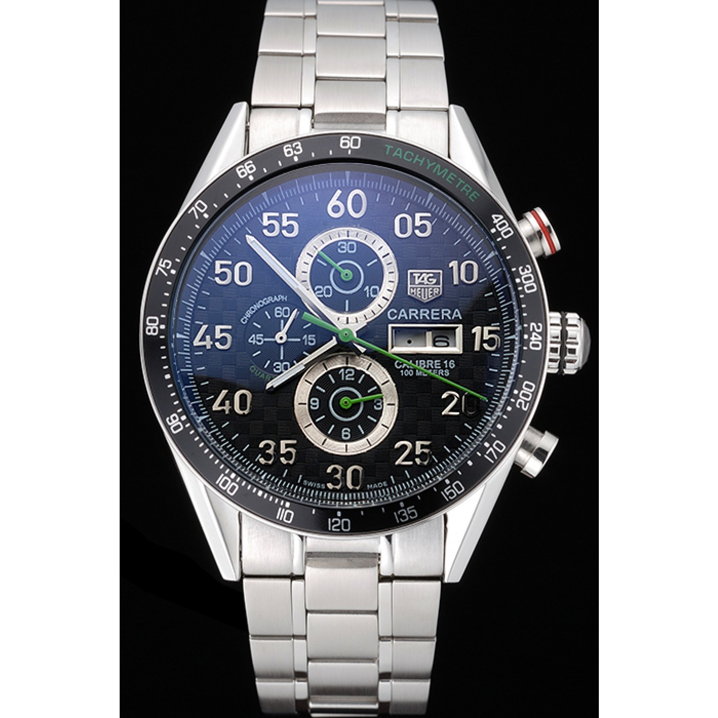 MiroTime Carrera Black Dial Calibre 16 Link Tag Heuer Watch-tag140