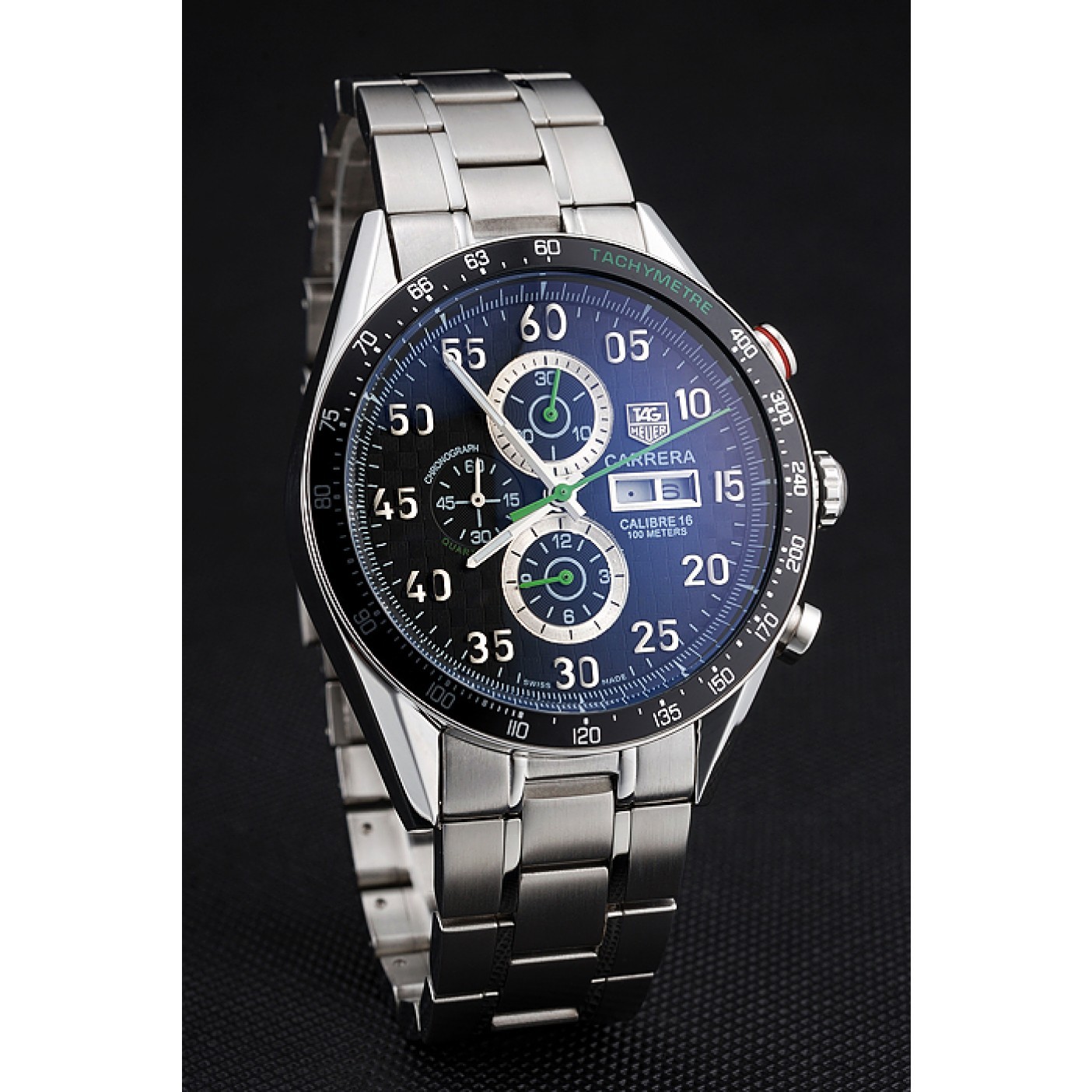 MiroTime Carrera Black Dial Calibre 16 Link Tag Heuer Watch-tag140