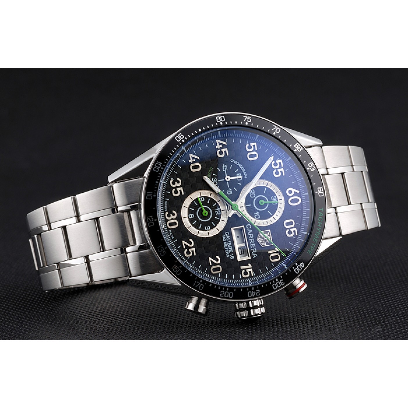 MiroTime Carrera Black Dial Calibre 16 Link Tag Heuer Watch-tag140