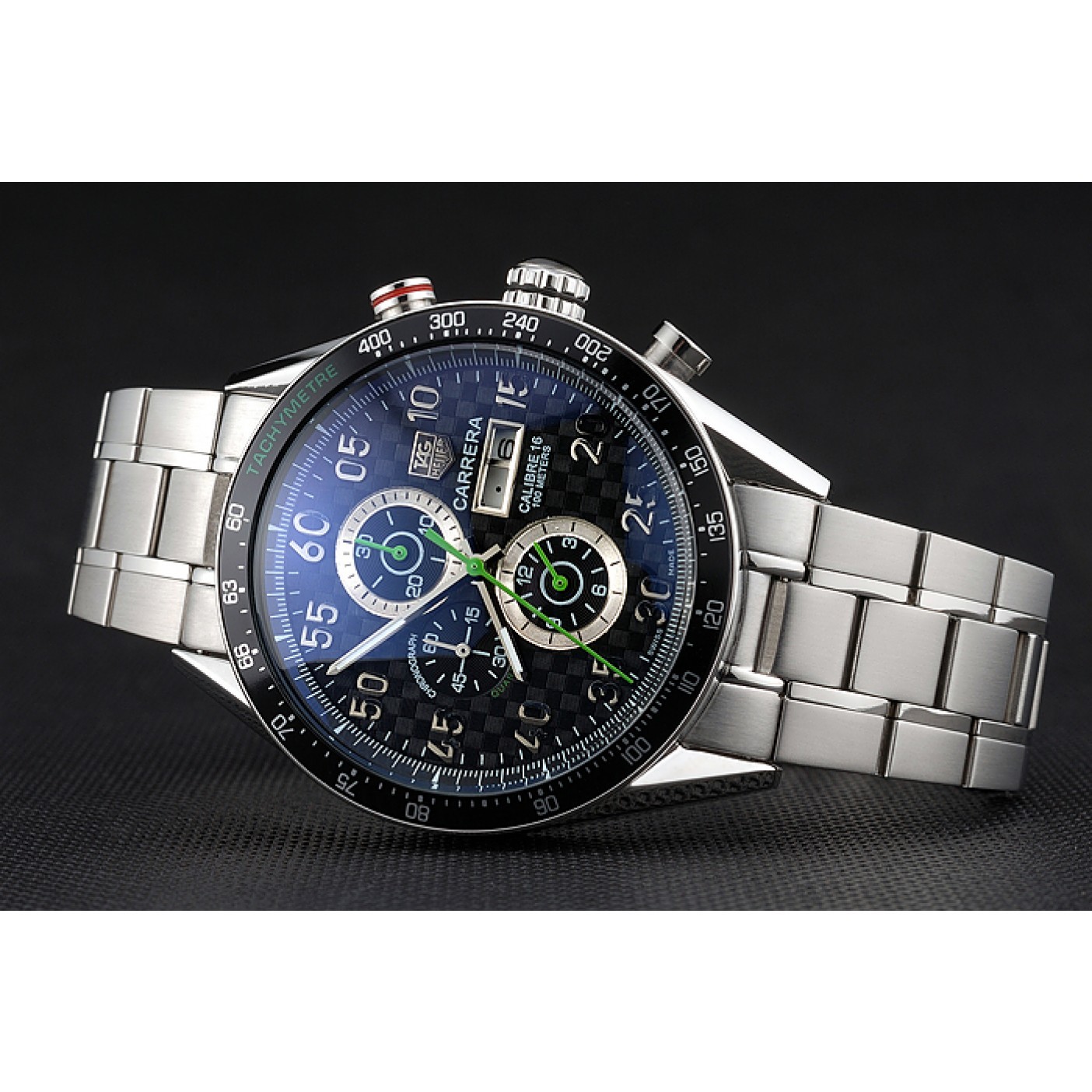 MiroTime Carrera Black Dial Calibre 16 Link Tag Heuer Watch-tag140