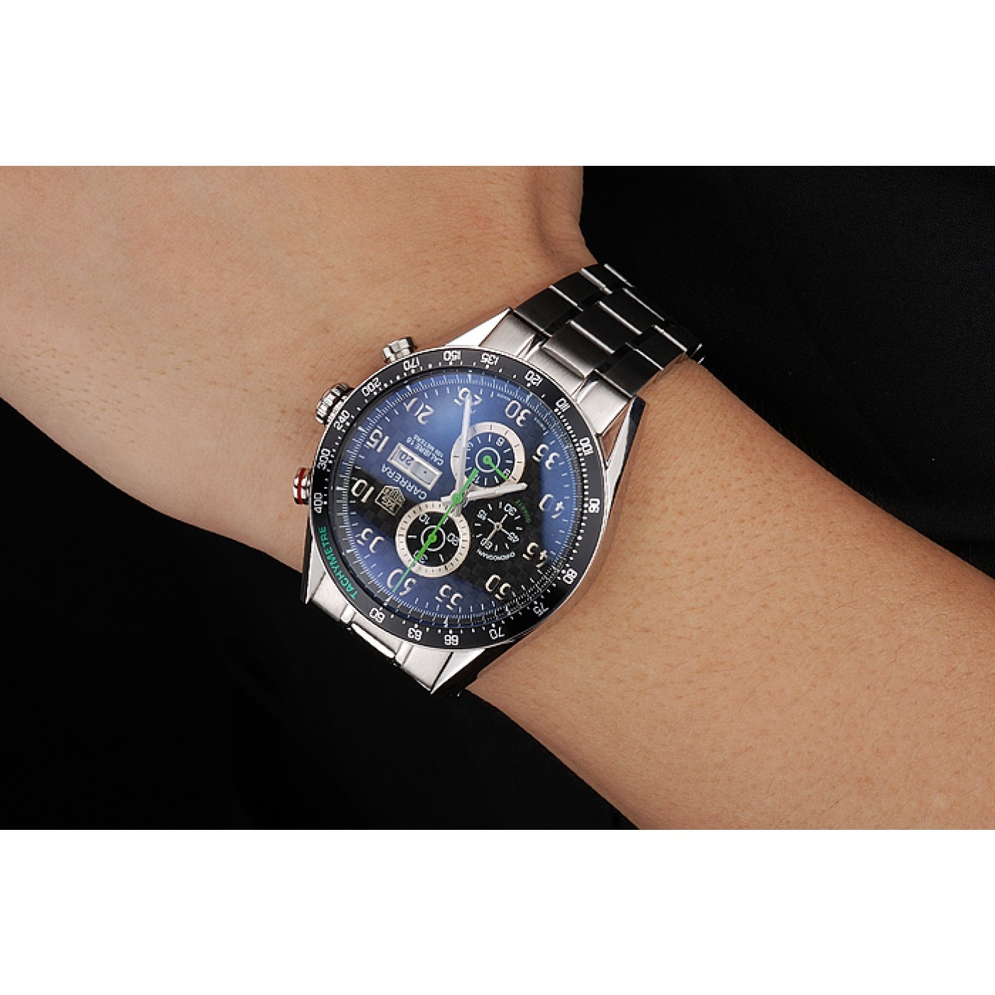 MiroTime Carrera Black Dial Calibre 16 Link Tag Heuer Watch-tag140
