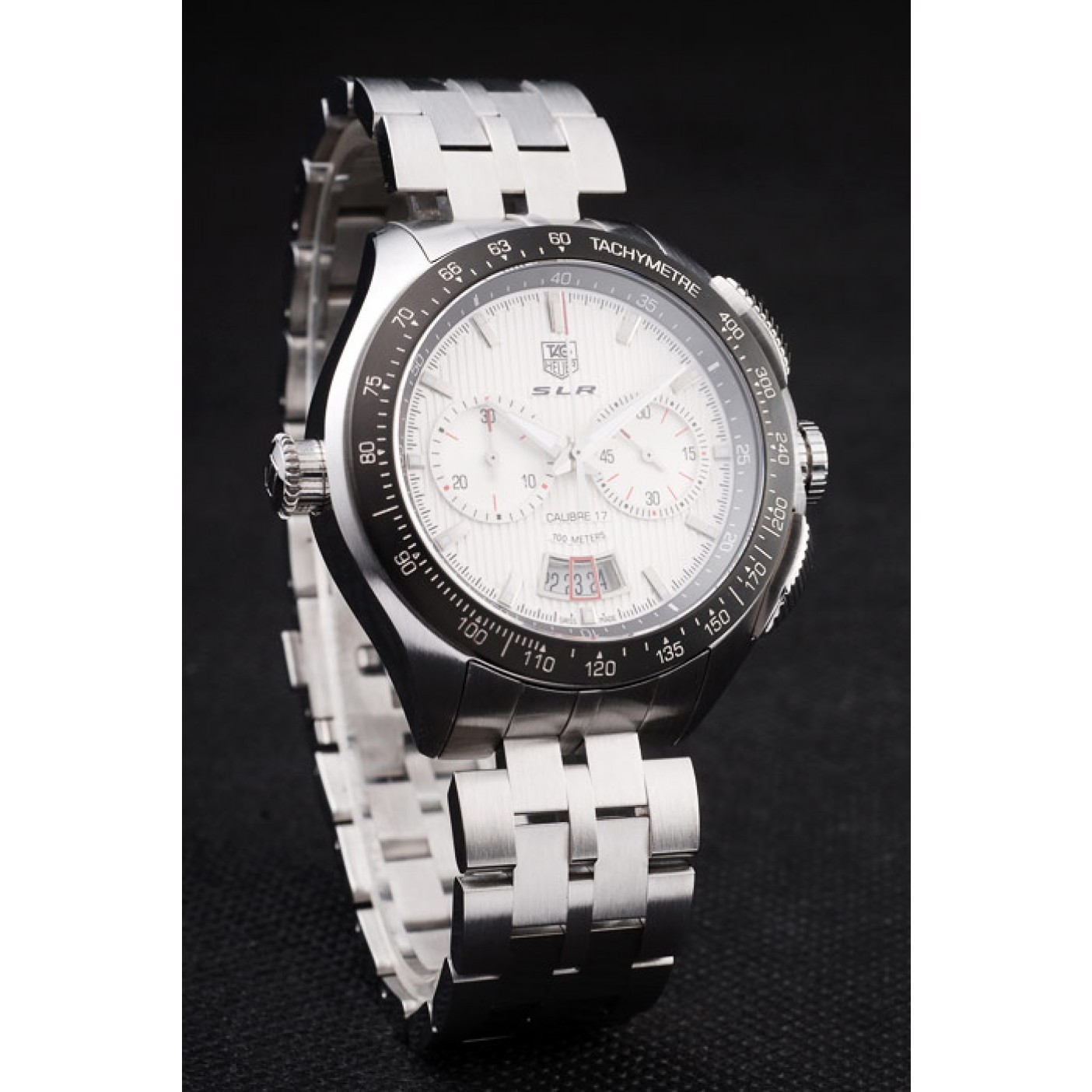 MiroTime Tag Heuer Swiss SLR Tachymeter Bezel Stainless Steel White Dial