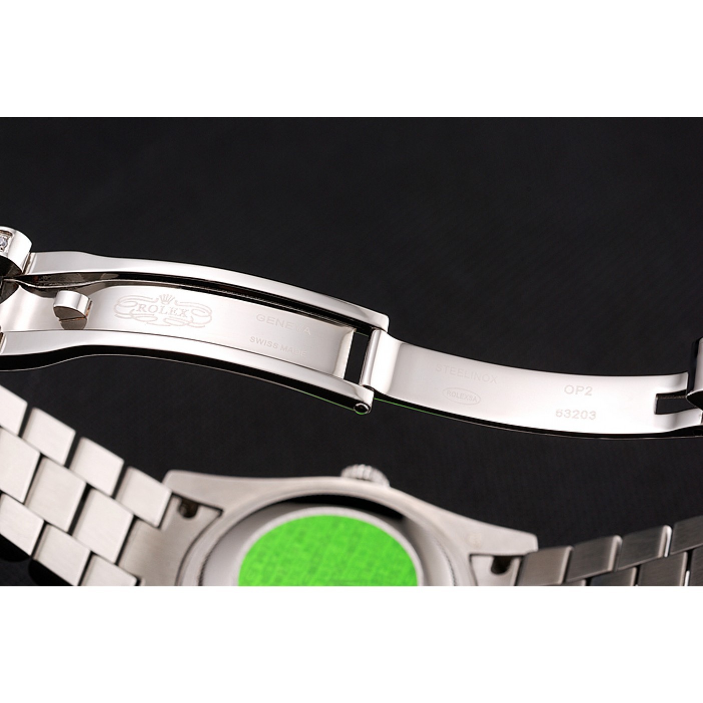 MiroTime Swiss Rolex Day-Date Diamond Pave Dial Diamond Case Diamond Bracelet 1453950