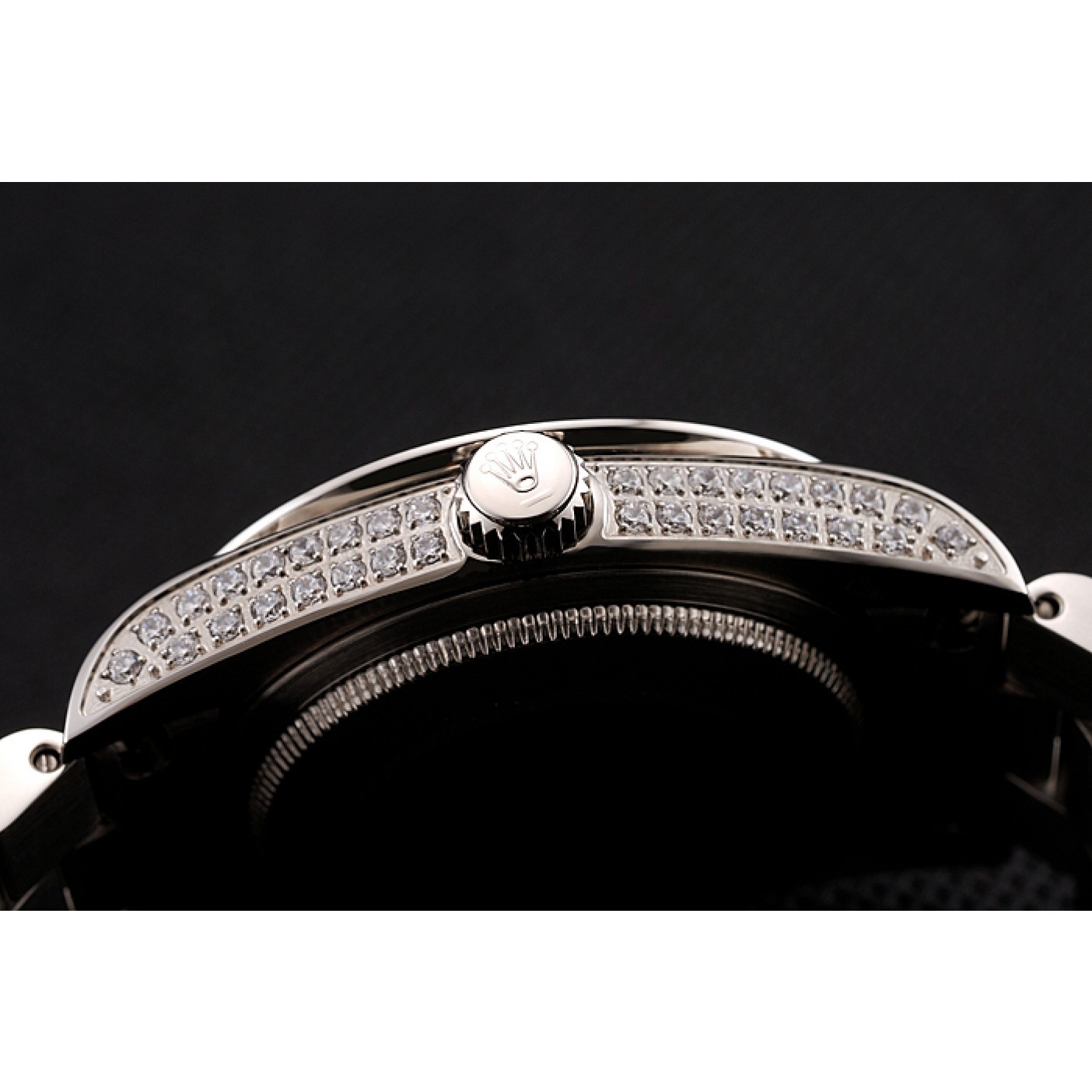 MiroTime Swiss Rolex Day-Date Diamond Pave Dial Diamond Case Diamond Bracelet 1453950