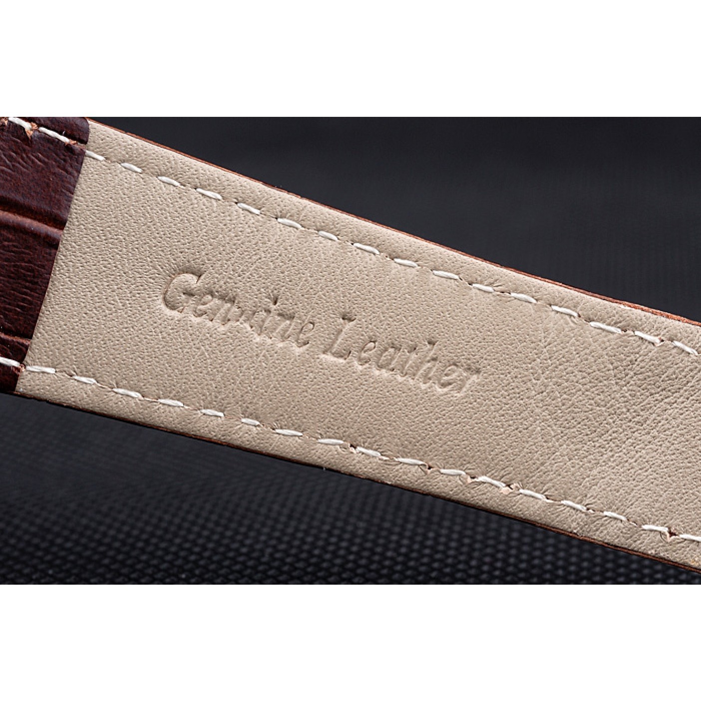 MiroTime Cartier Ronde Louis White Dial Brown Leather Strap 621976