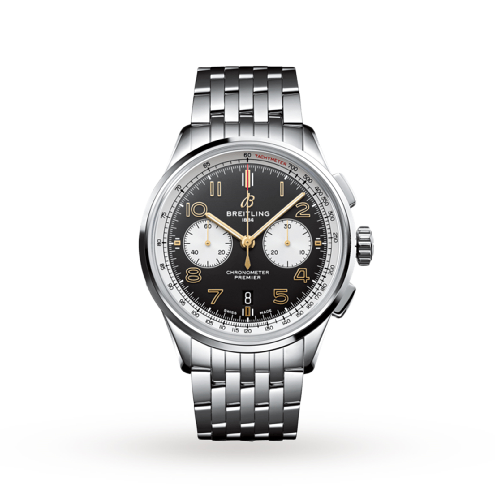 MiroTime Swiss Breitling Premier B01 Chronograph 42 Norton Mens Watch AB0118A21B1A1