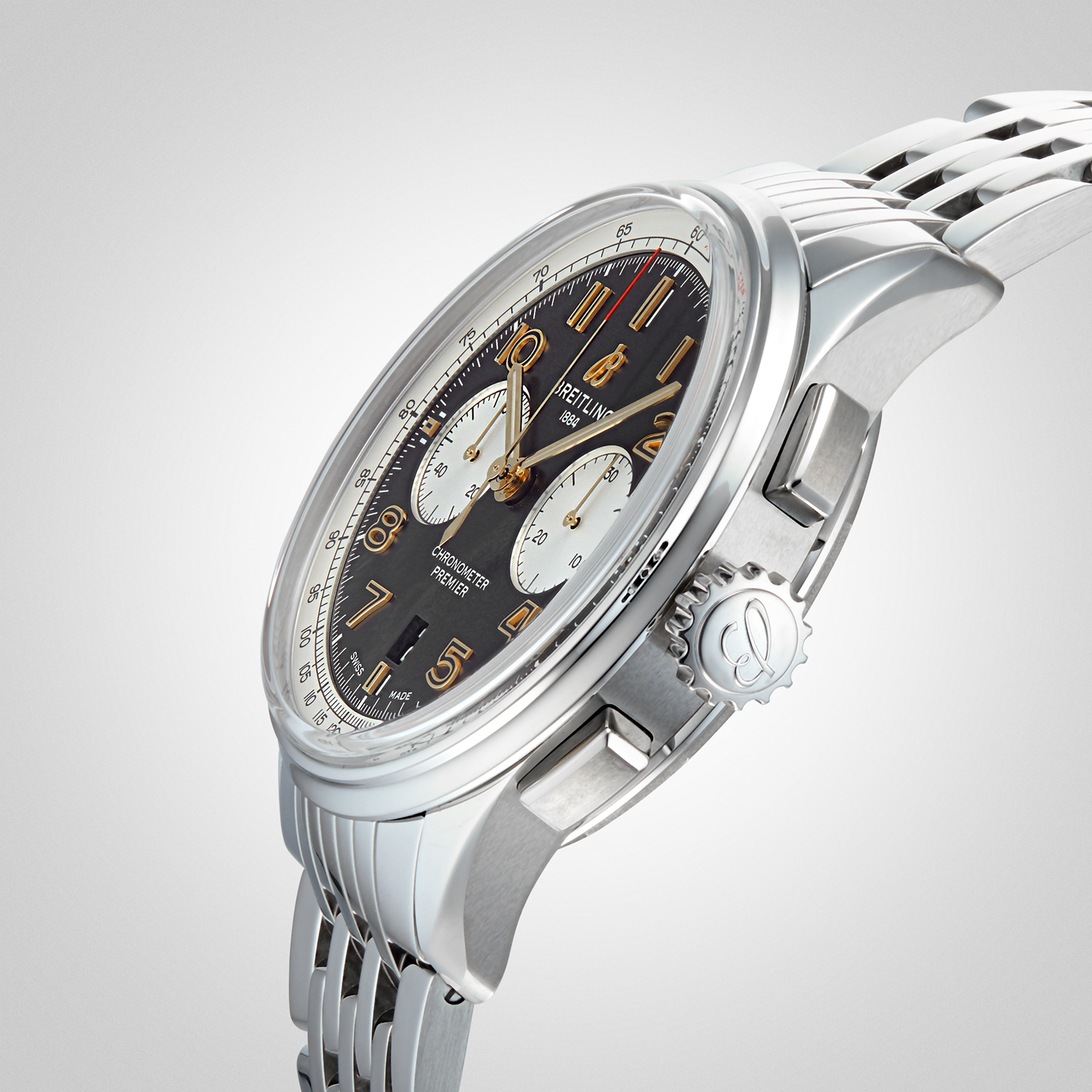 MiroTime Swiss Breitling Premier B01 Chronograph 42 Norton Mens Watch AB0118A21B1A1