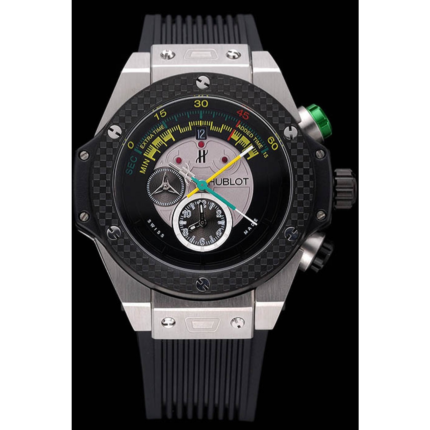 MiroTime Hublot Big Bang Unico Bi-Retrograde Chrono King Stainless Steel Case Black Rubber Strap 622770