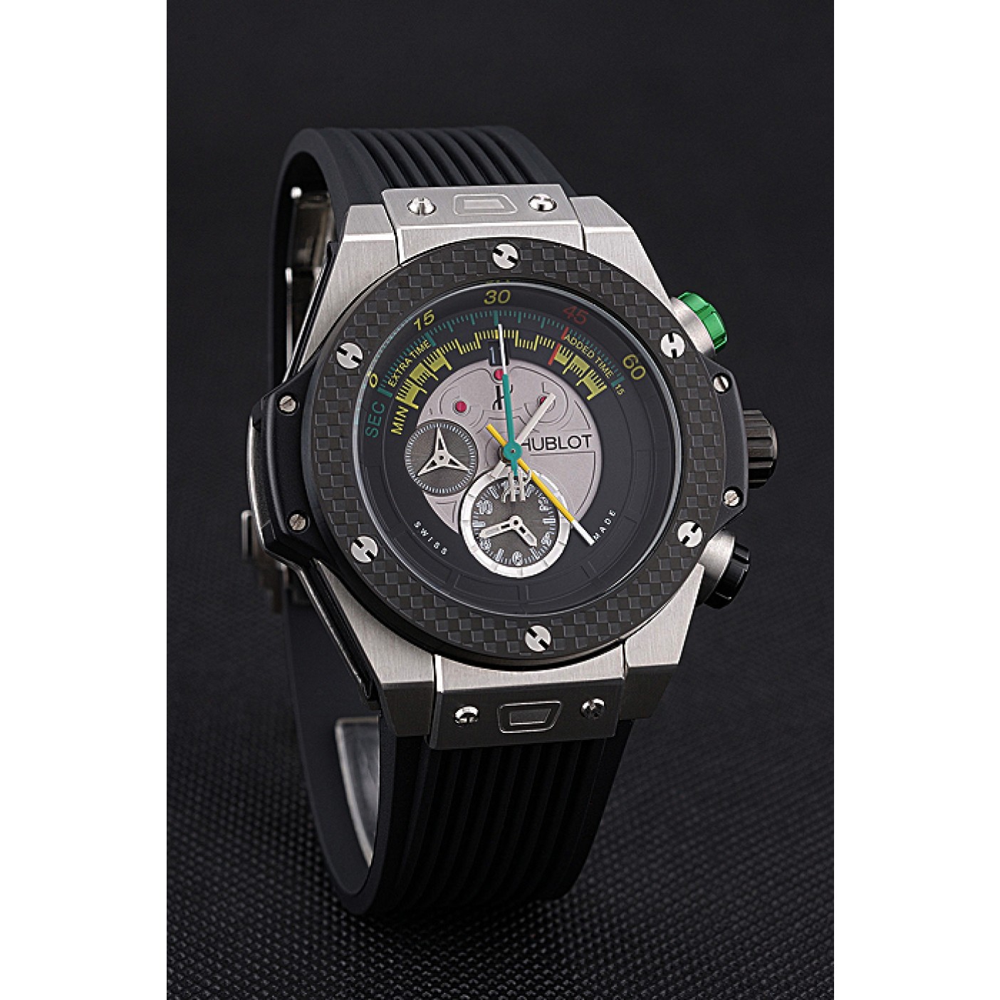 MiroTime Hublot Big Bang Unico Bi-Retrograde Chrono King Stainless Steel Case Black Rubber Strap 622770