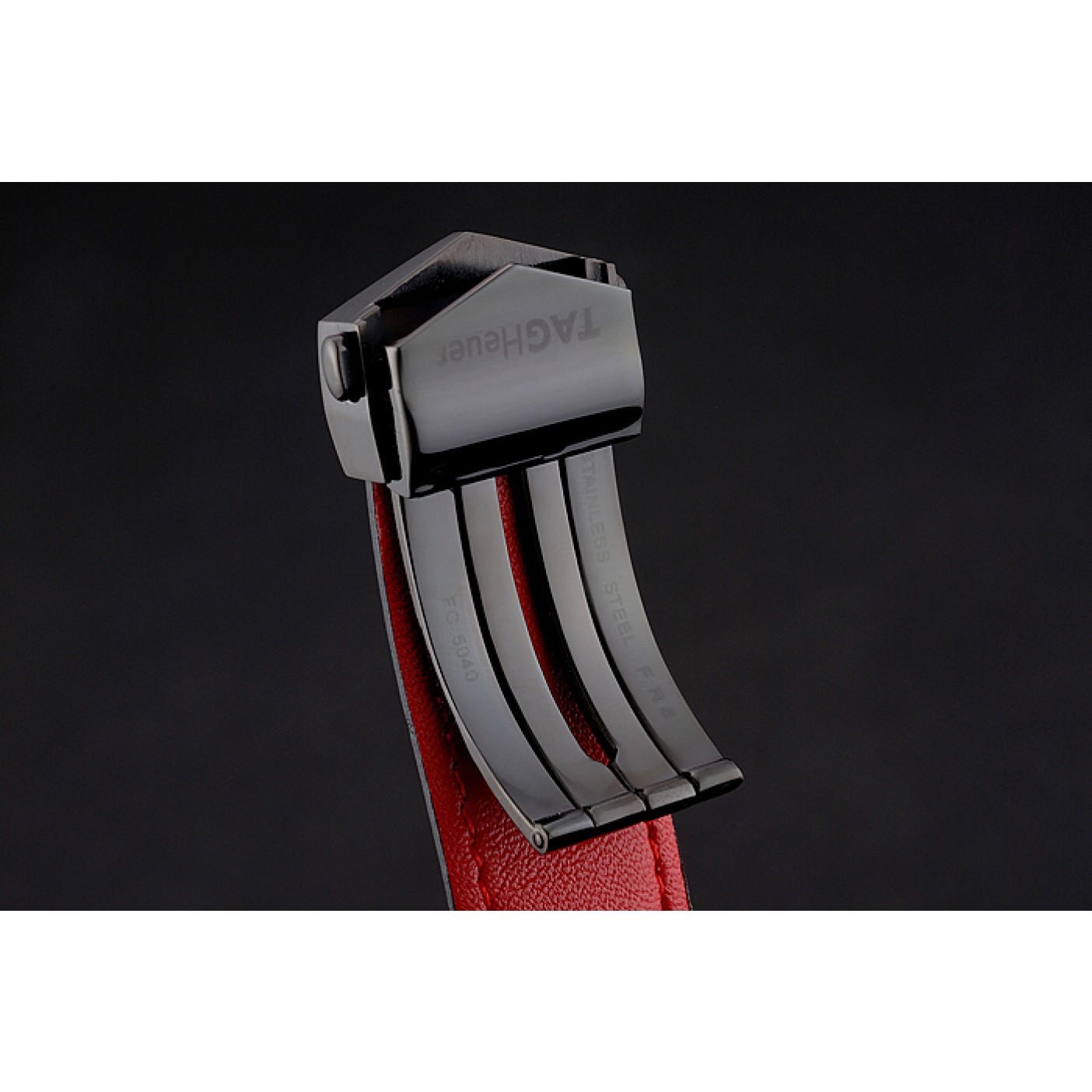 MiroTime Tag Heuer Monaco Calibre 36 Blue And Red Dial Stripes Dial Black Leather Strap 622272