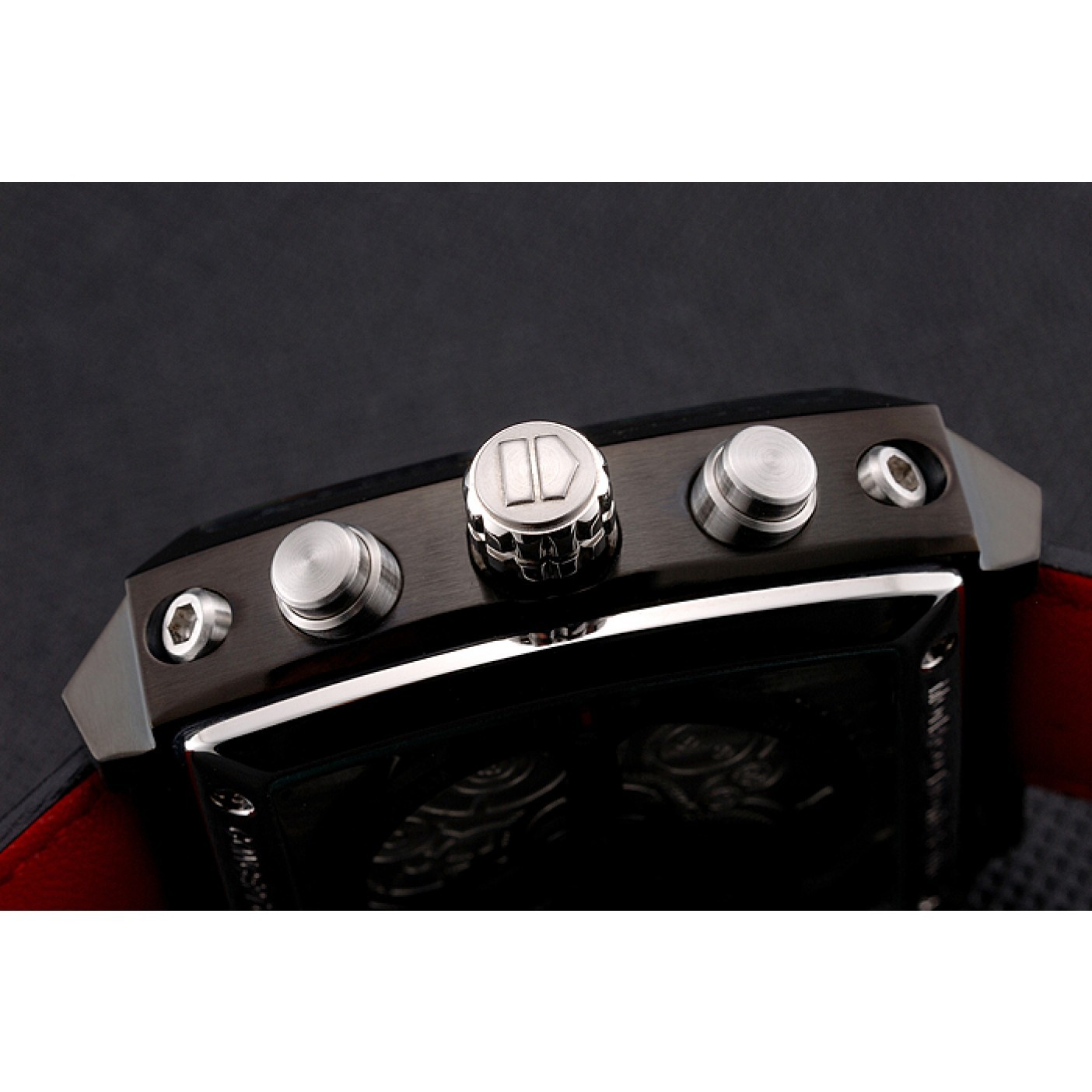 MiroTime Tag Heuer Monaco Calibre 36 Blue And Red Dial Stripes Dial Black Leather Strap 622272