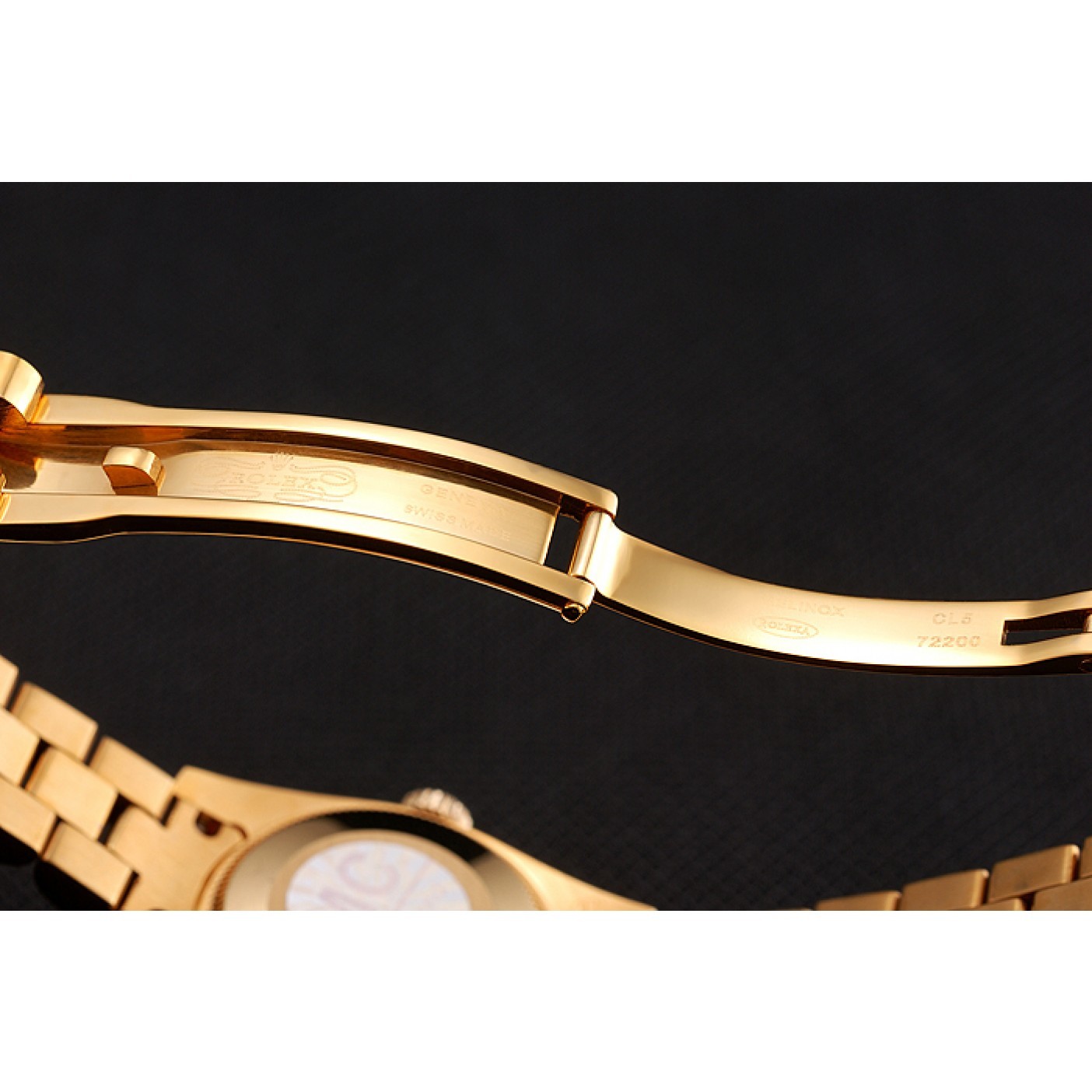 MiroTime Swiss Rolex DayJust Diamond Pave Dial Gold Diamond Bracelet 1453955