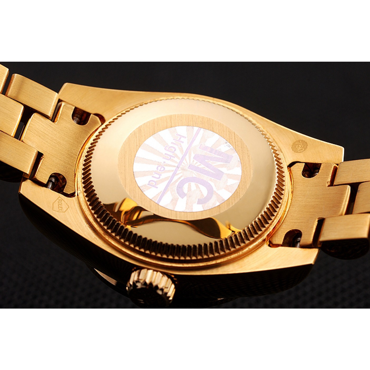 MiroTime Swiss Rolex DayJust Diamond Pave Dial Gold Diamond Bracelet 1453955