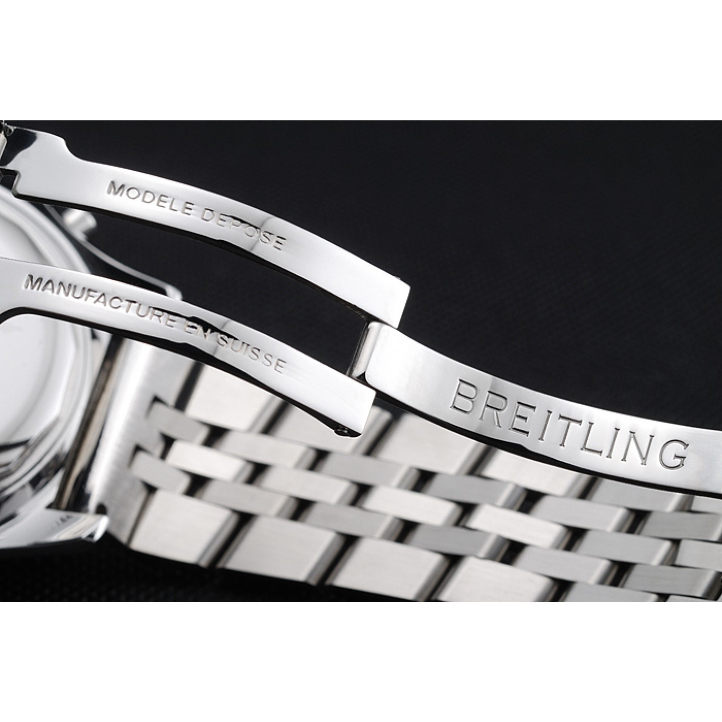 MiroTime Breitling Bentley Chronograph White Dial Stainless Steel Strap