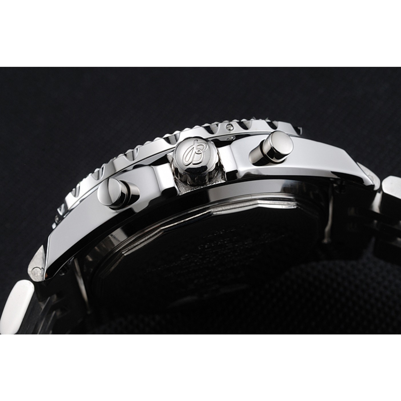 MiroTime Breitling Bentley Chronograph White Dial Stainless Steel Strap