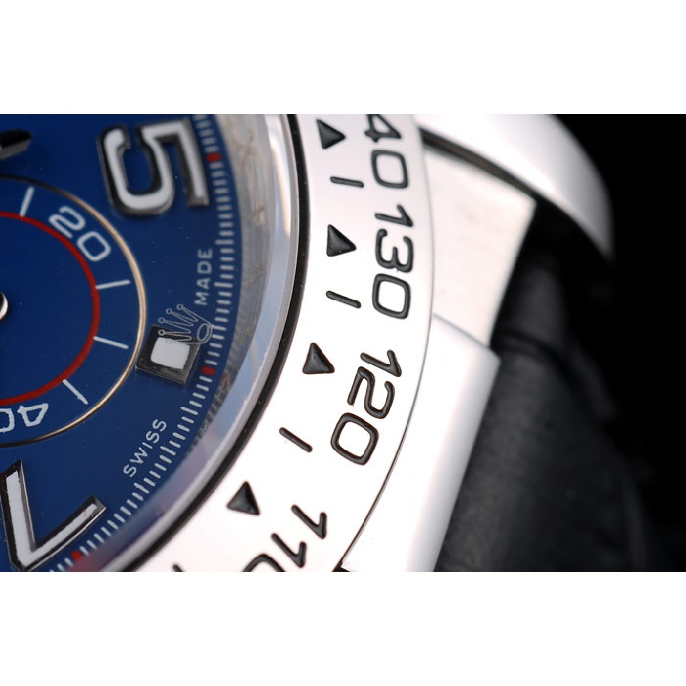 MiroTime Rolex Daytona Stainless Steel Case Blue Dial Black Leather Strap