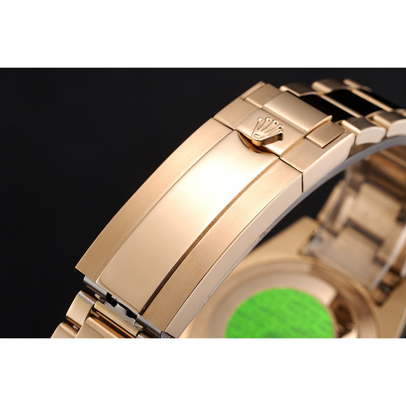 MiroTime Swiss Rolex Submariner Black Dial Black Bezel Yellow Gold Case And Bracelet