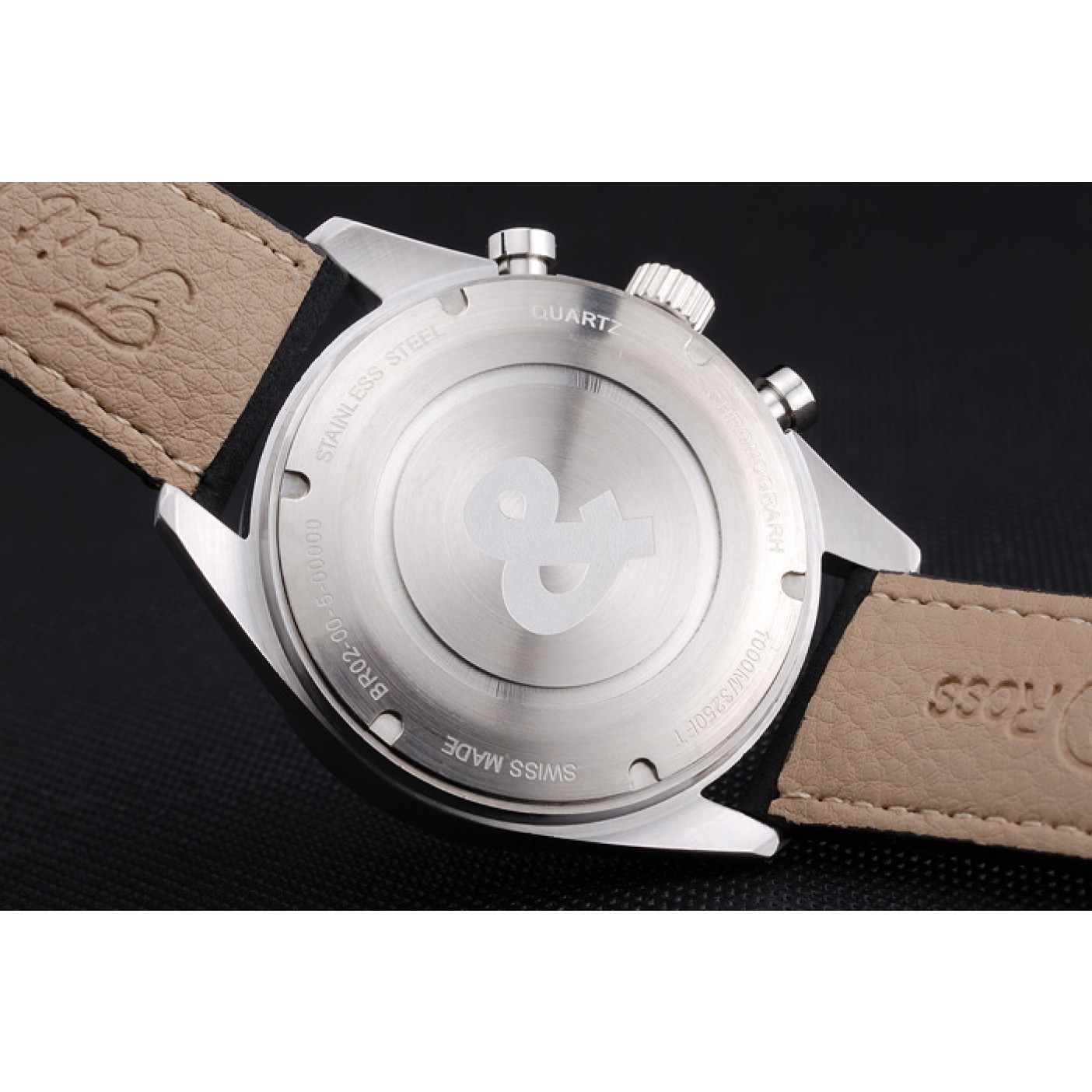 MiroTime Bell and Ross BR126 Flyback Black Dial Silver Case Black Suede Leather Strap