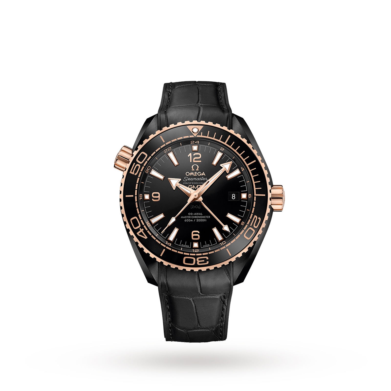 MiroTime Swiss Omega Seamaster Planet Ocean 600m Co-Axial GMT 45.5mm Mens Watch O21563462201001