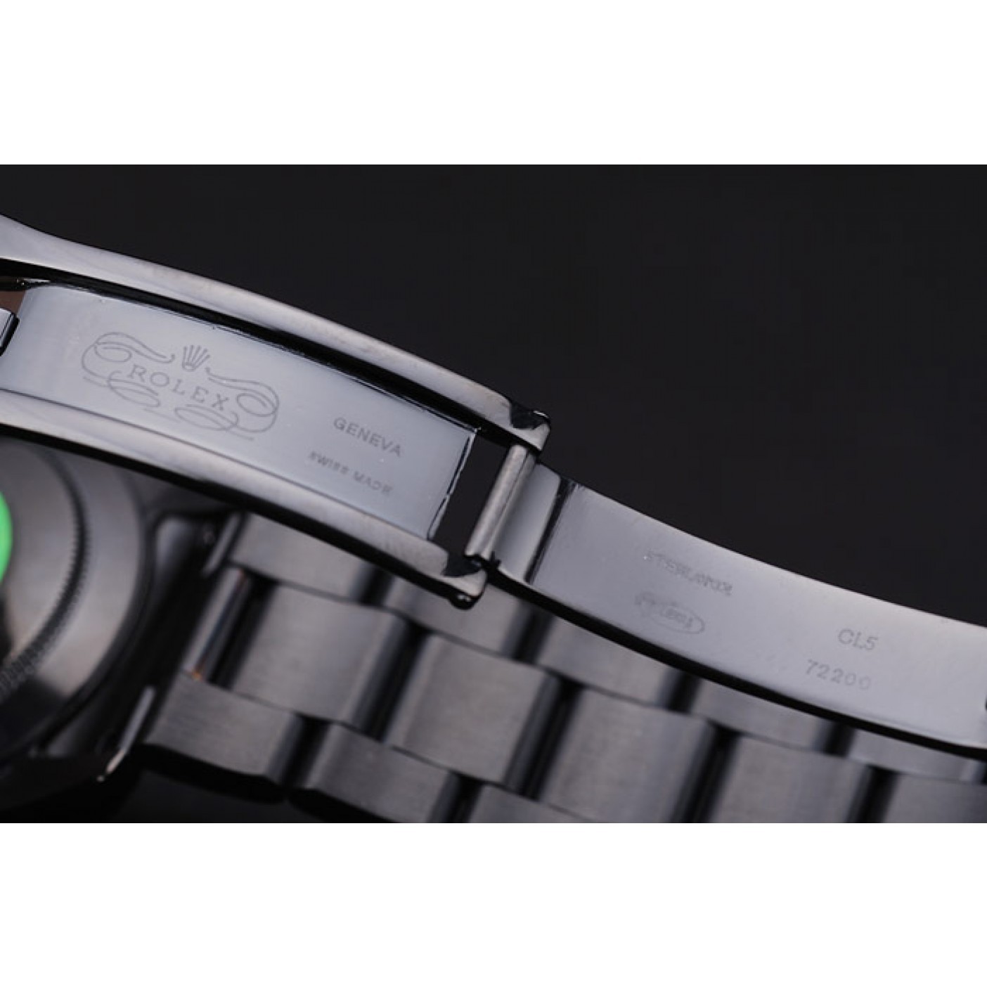MiroTime Rolex Milgaus Bamford Ion Plated Stainless Steel Bezel Black Dial 7476