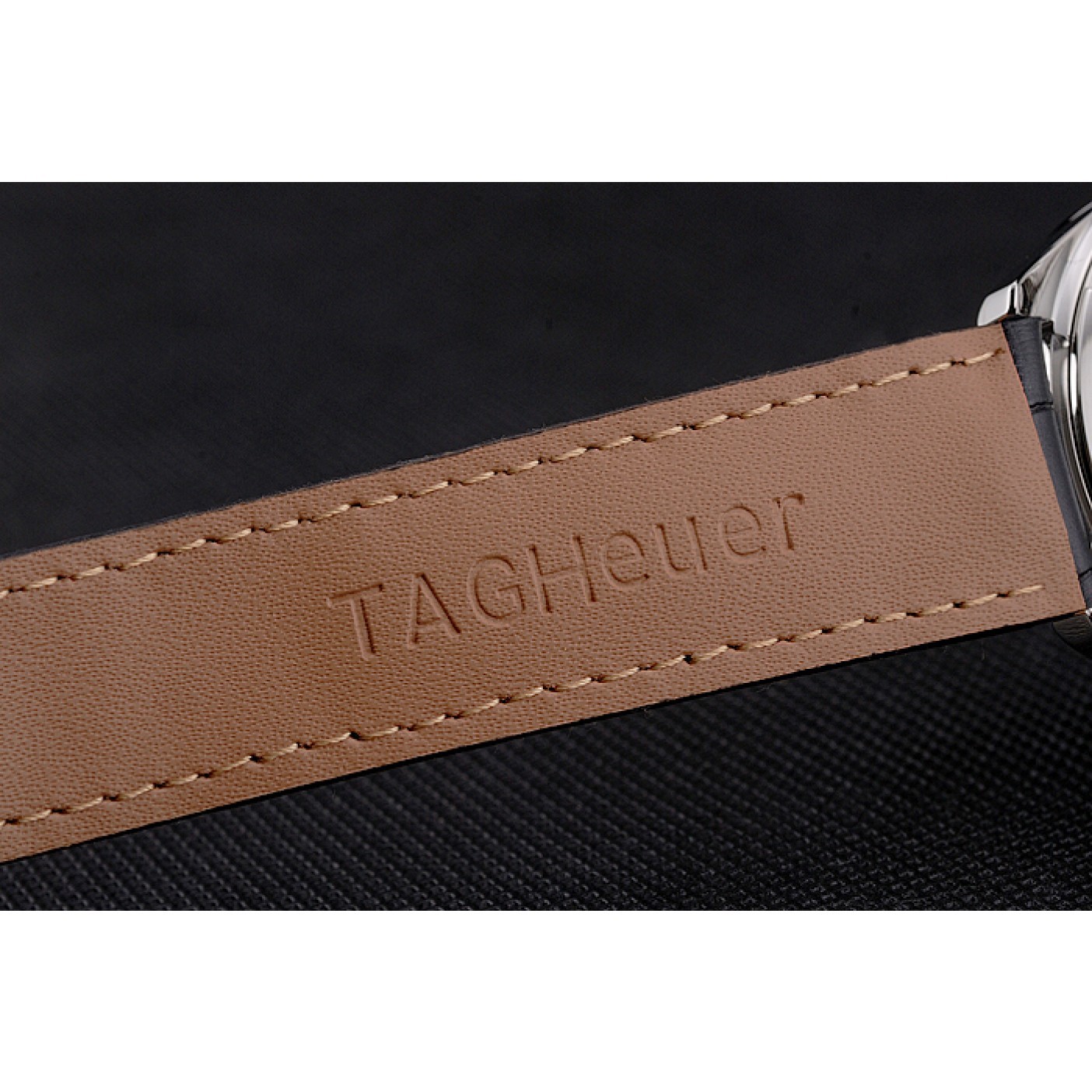 MiroTime Swiss Tag Heuer Carrera Calibre 5 Black Dial Stainless Steel Case Black Leather Strap