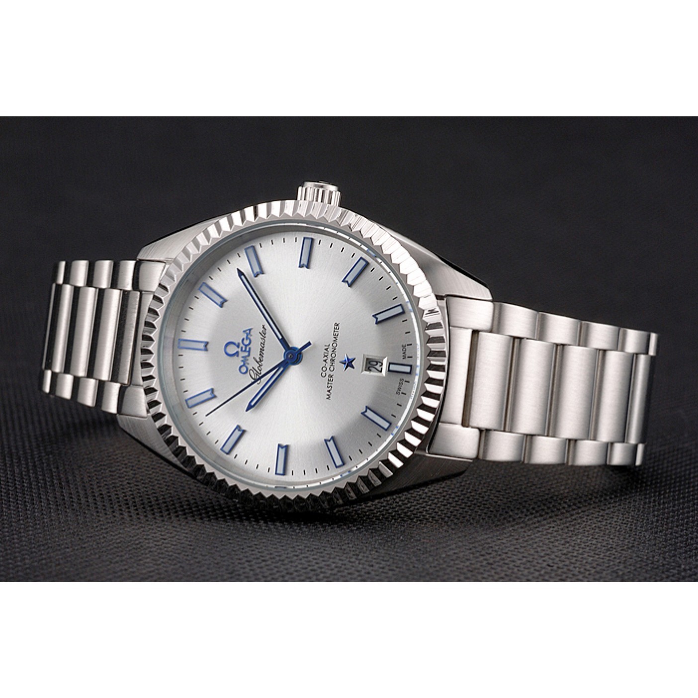 MiroTime Omega Globemaster Silver Dial Blue Hands Stainless Steel Case And Bracelet