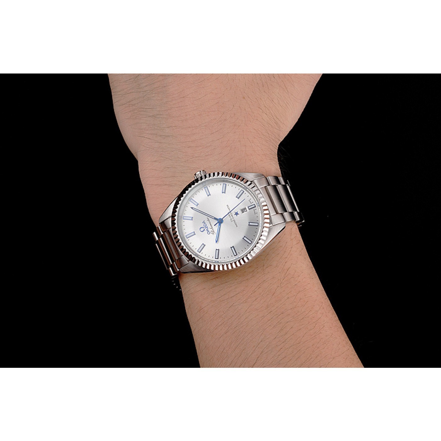 MiroTime Omega Globemaster Silver Dial Blue Hands Stainless Steel Case And Bracelet