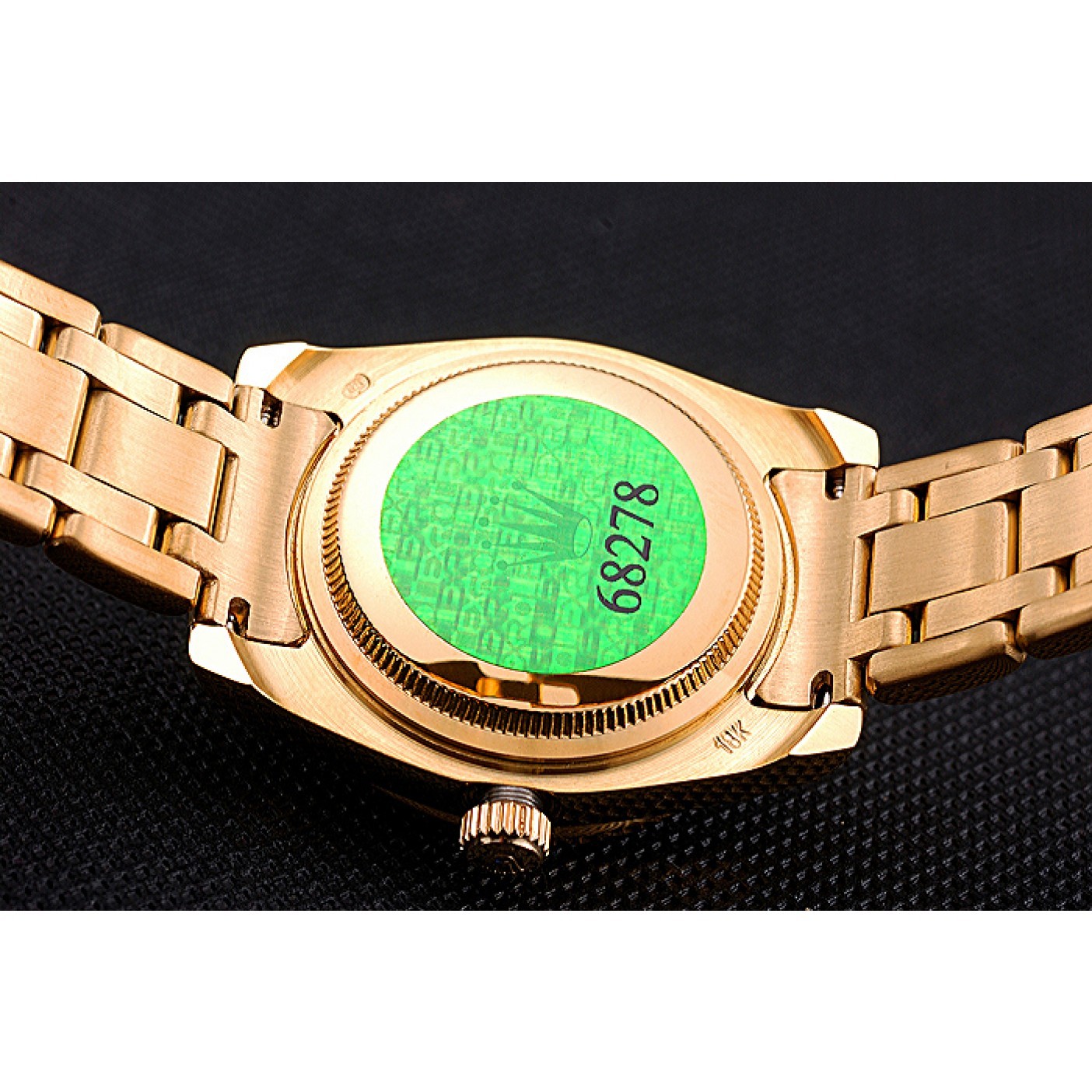 MiroTime Rolex Datejust Diamond Dial Pink Jewels Bezel Gold Case And Bracelet 622835