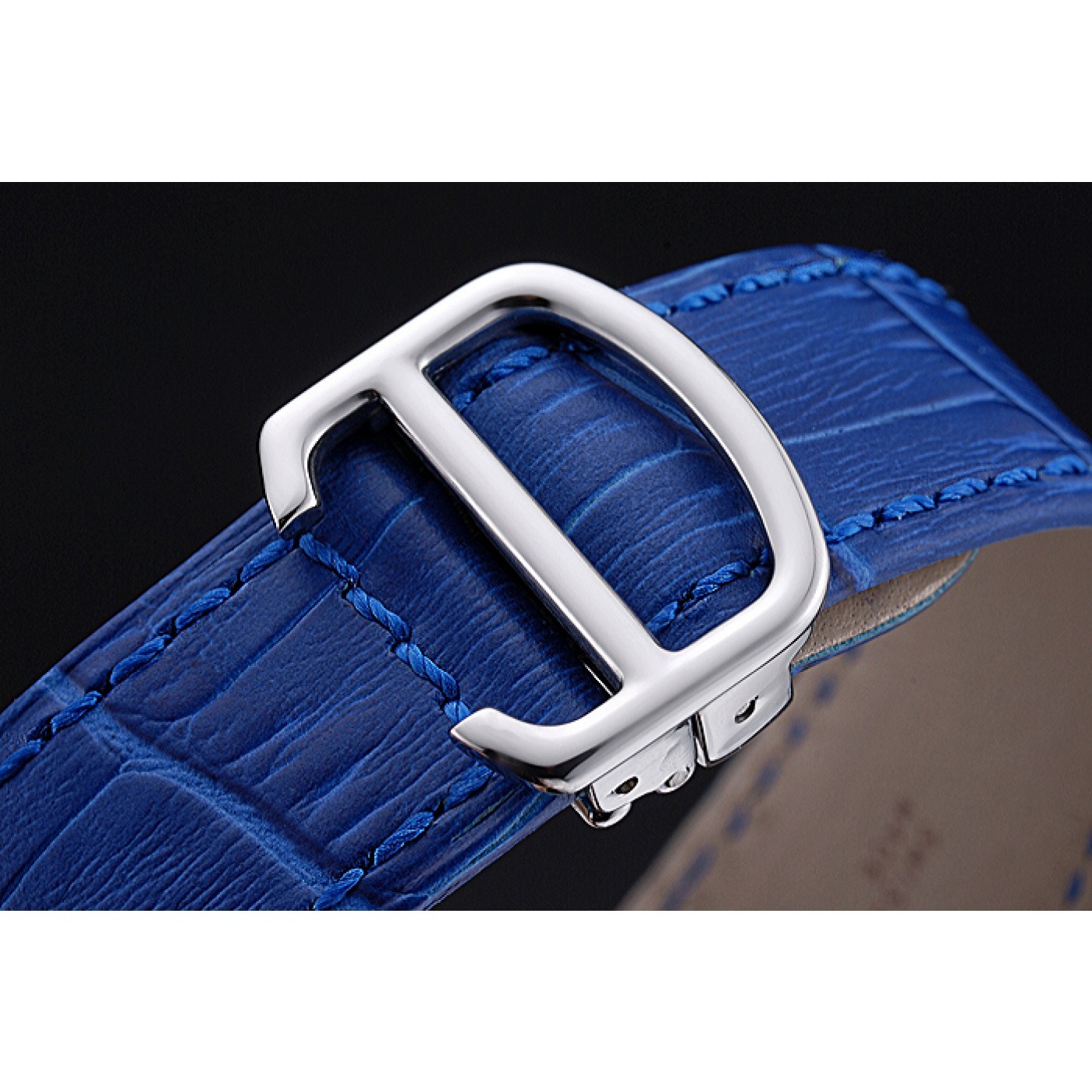 MiroTime Swiss Cartier Ronde Solo Stainless Steel Case Blue Dial Roman Numerals 622193