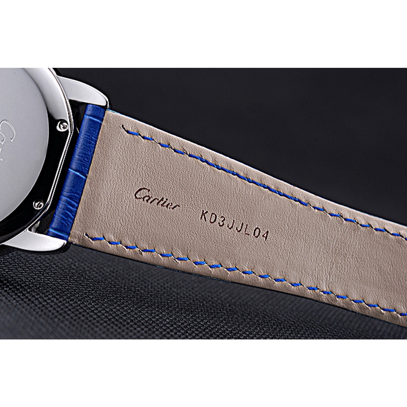 MiroTime Swiss Cartier Ronde Solo Stainless Steel Case Blue Dial Roman Numerals 622193
