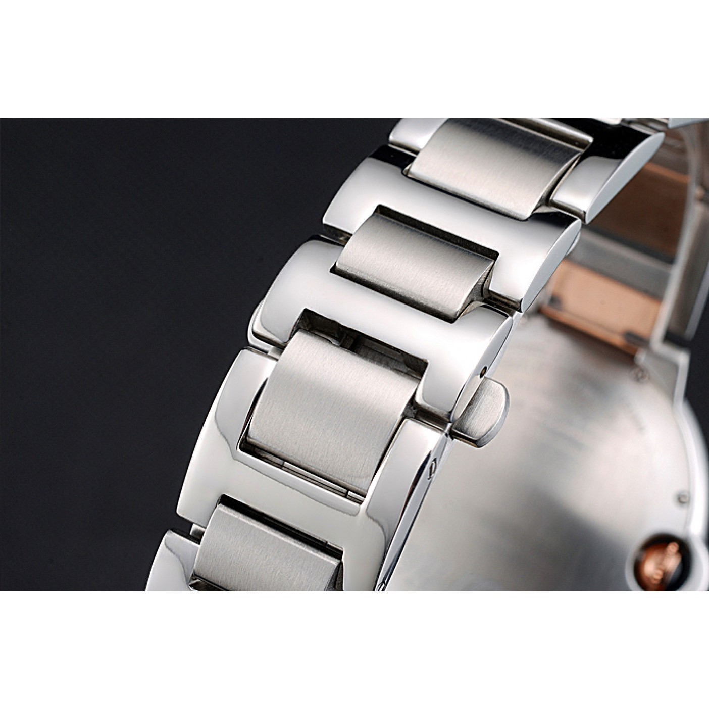 MiroTime Swiss Cartier Ballon Bleu 42mm Silver Dial Stainless Steel Case Two Tone Rose Gold Bracelet 622875