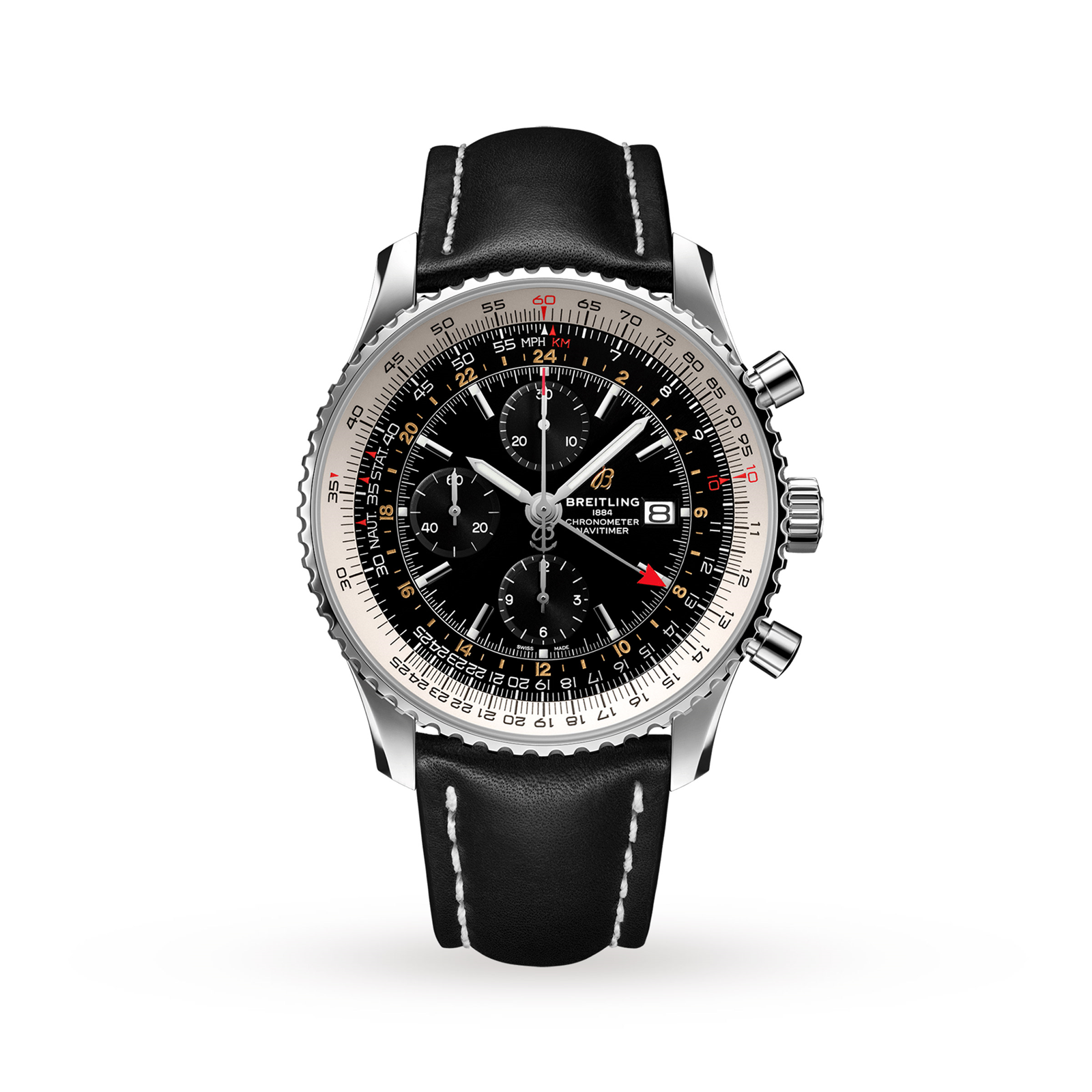 MiroTime Swiss Breitling Navitimer 1 Chronograph GMT 46 A24322121B2X1