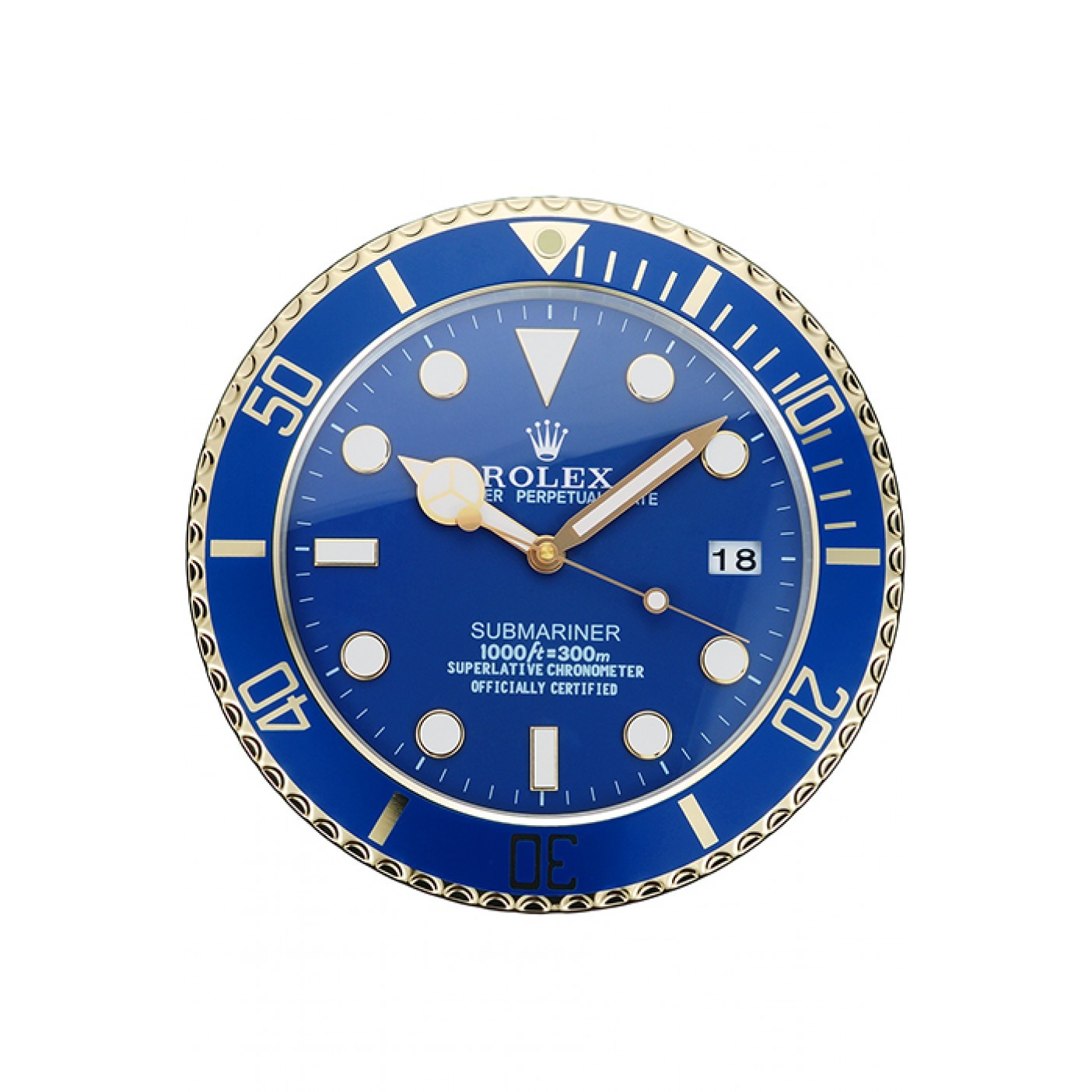 MiroTime Rolex Submariner Wall Clock Blue 622475