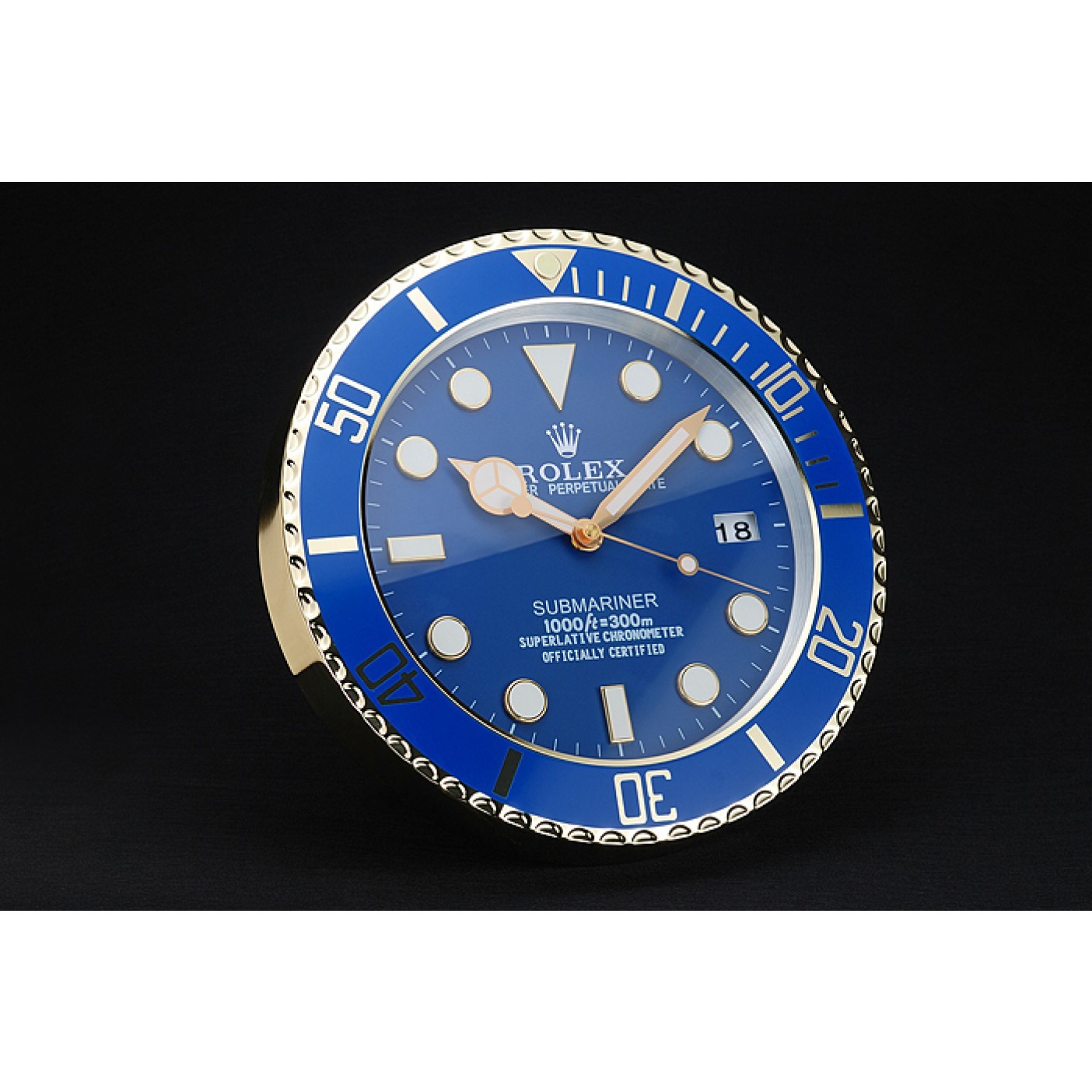 MiroTime Rolex Submariner Wall Clock Blue 622475