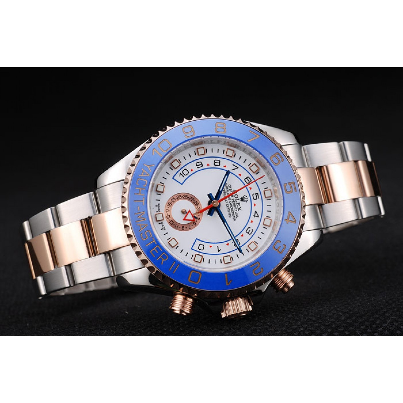 MiroTime Rolex Yachtmaster Blue Ceramic Bezel White Dial Watch