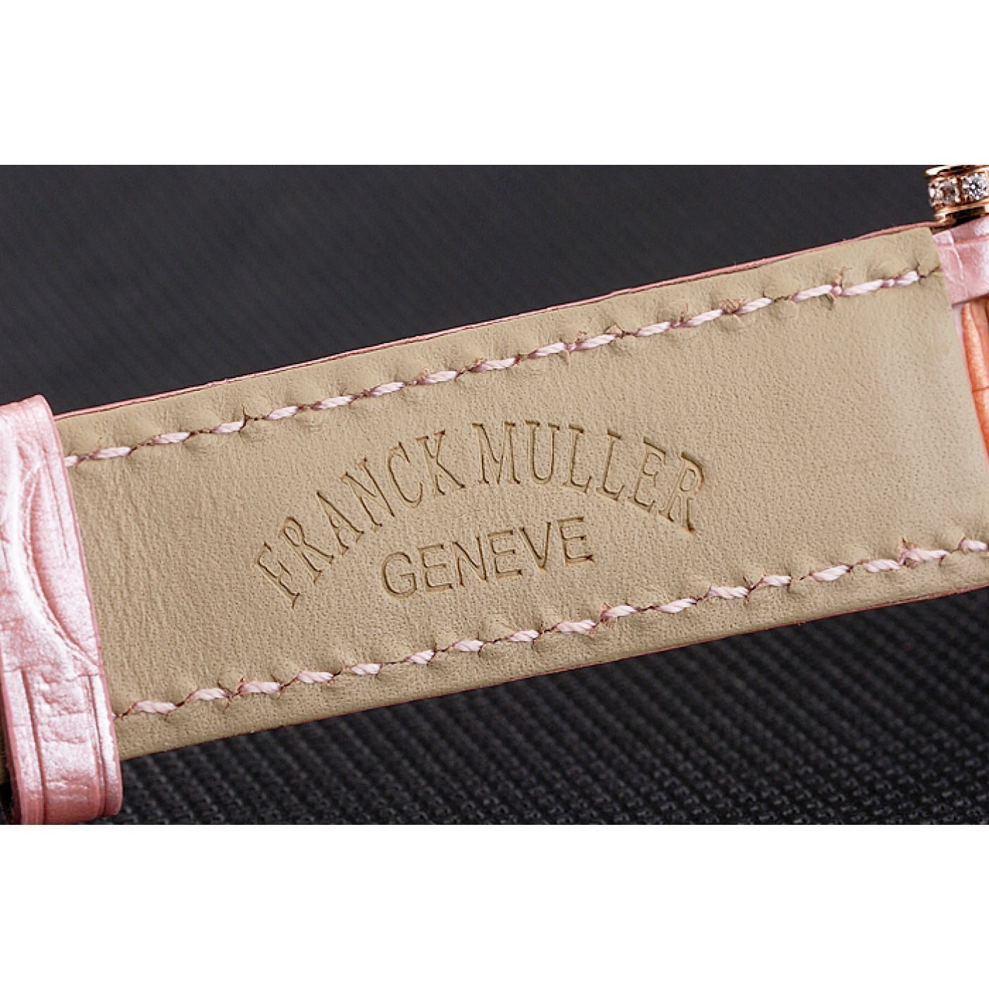 MiroTime Franck Muller Double Mistery Ronde White Dial Rose Gold Case Light Pink Leather Strap