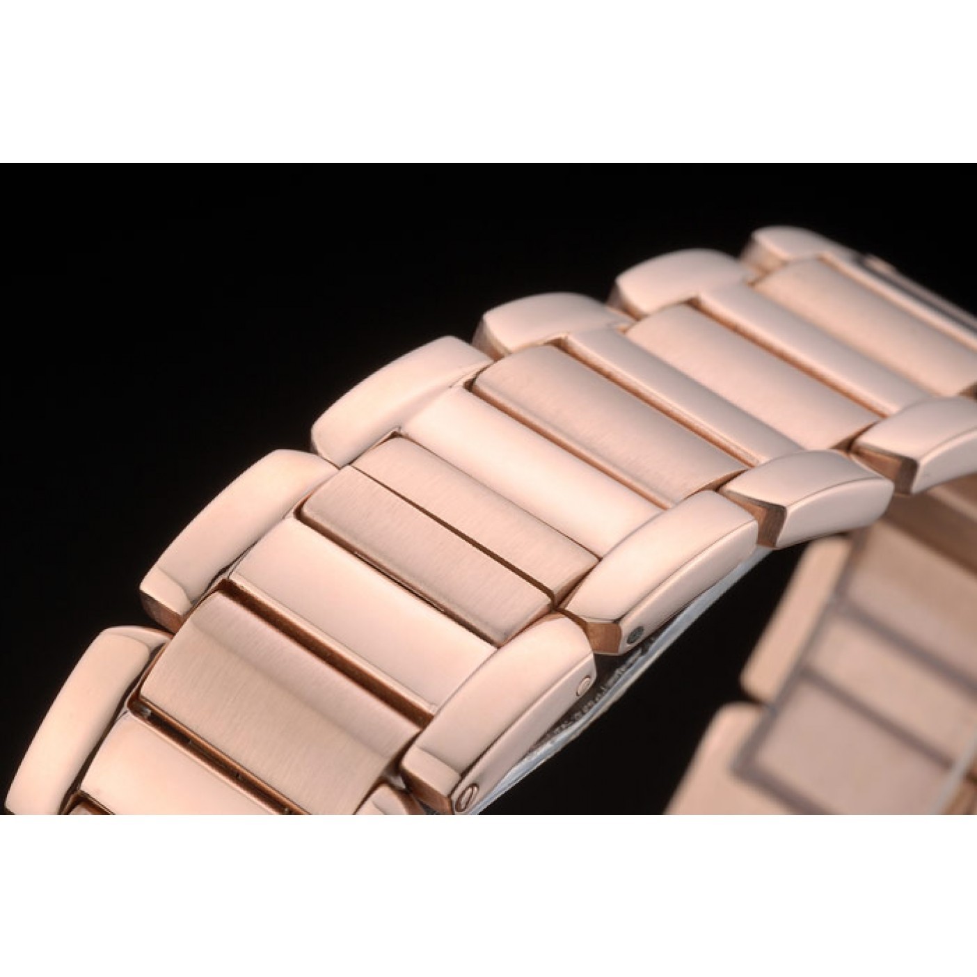 MiroTime Cartier Tank Anglaise 36mm White Dial Diamonds Rose Gold Case Rose Gold Bracelet