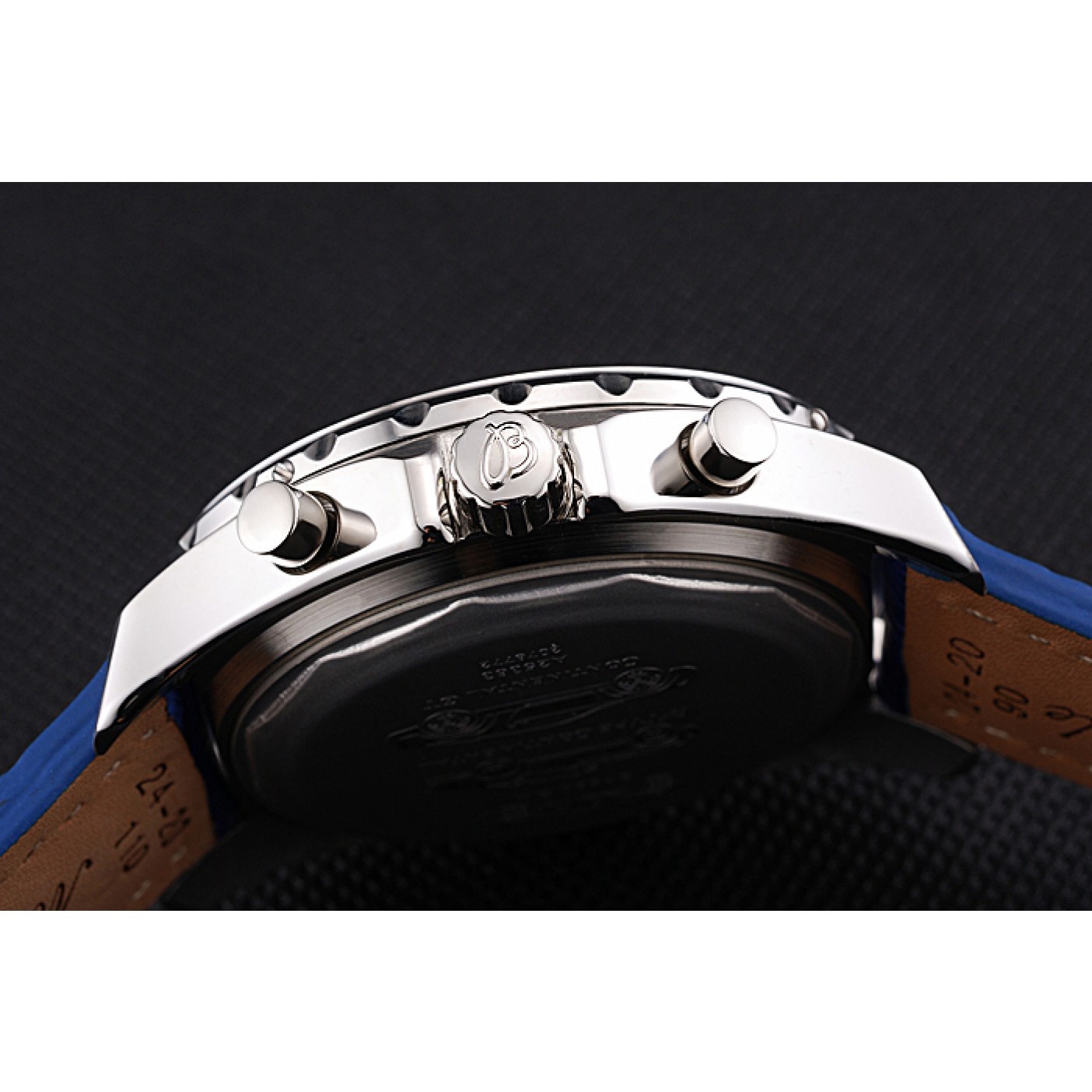 MiroTime Breitling Bentley Mulliner Tourbillon Blue Dial Stainless Steel Case Blue Leather Strap 622726