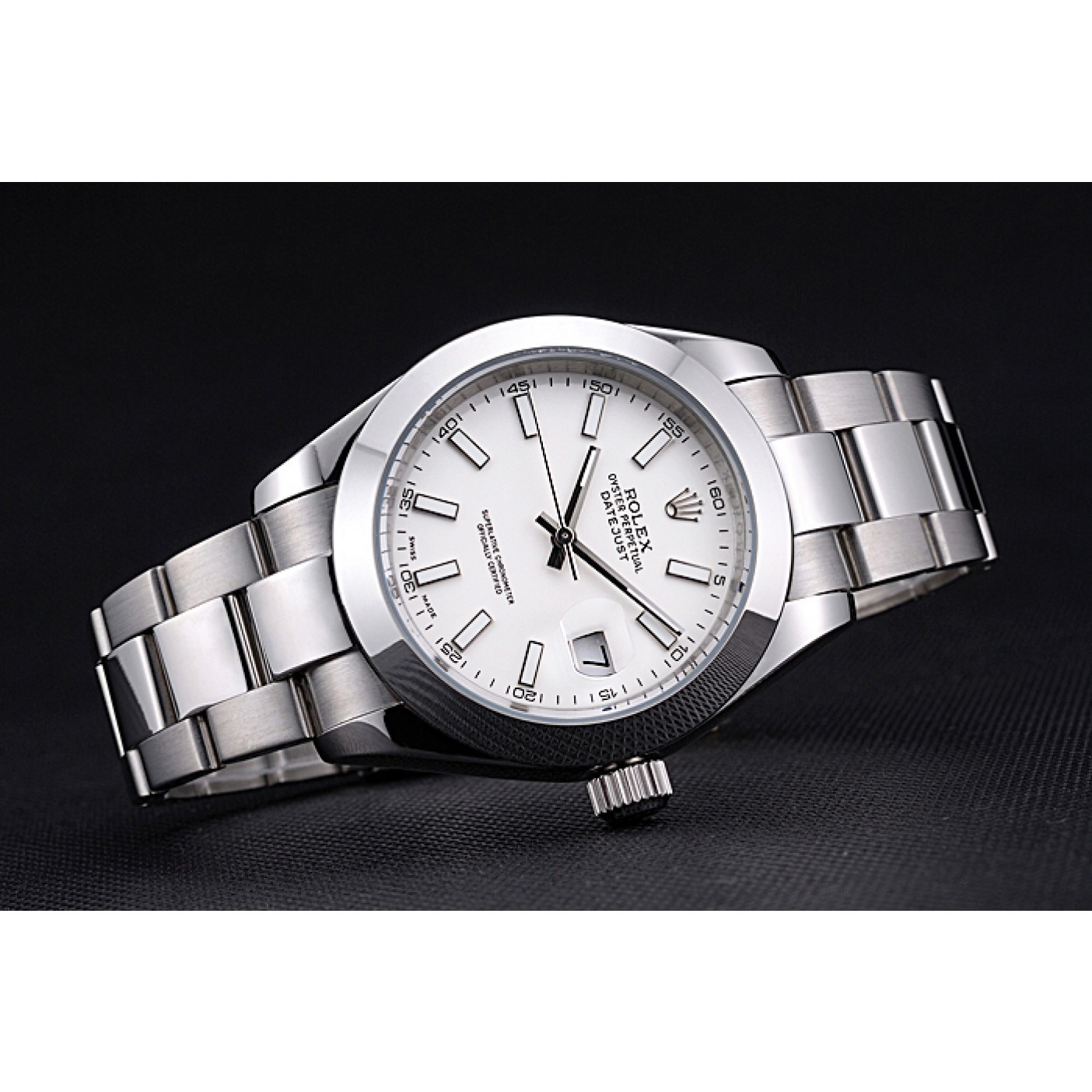MiroTime Rolex Datejust Stainless Steel Case White Dial 622266