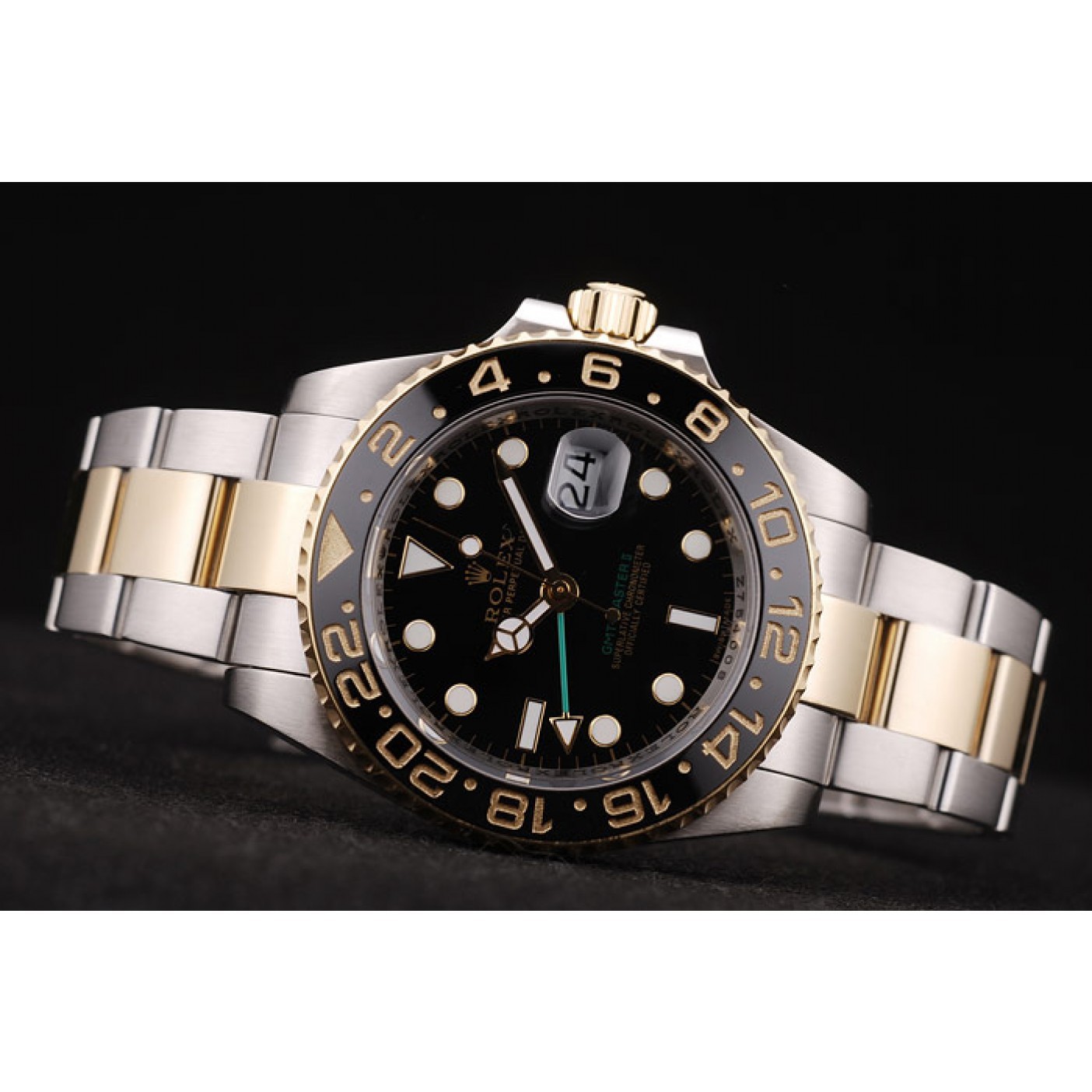 MiroTime Rolex GMT Master II Black Ceramic Bezel Black Dial 98229