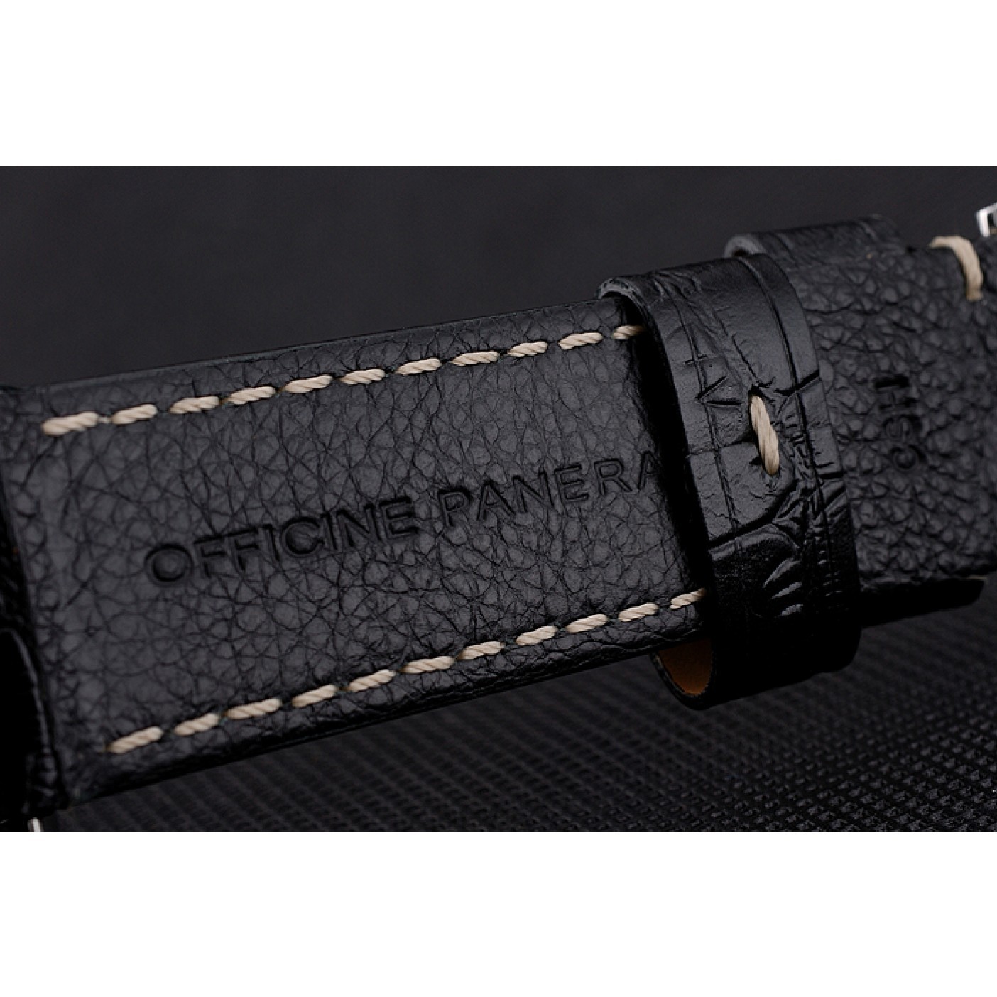 MiroTime Swiss Panerai Radiomir Black Dial Stainless Steel Case Black Leather Strap