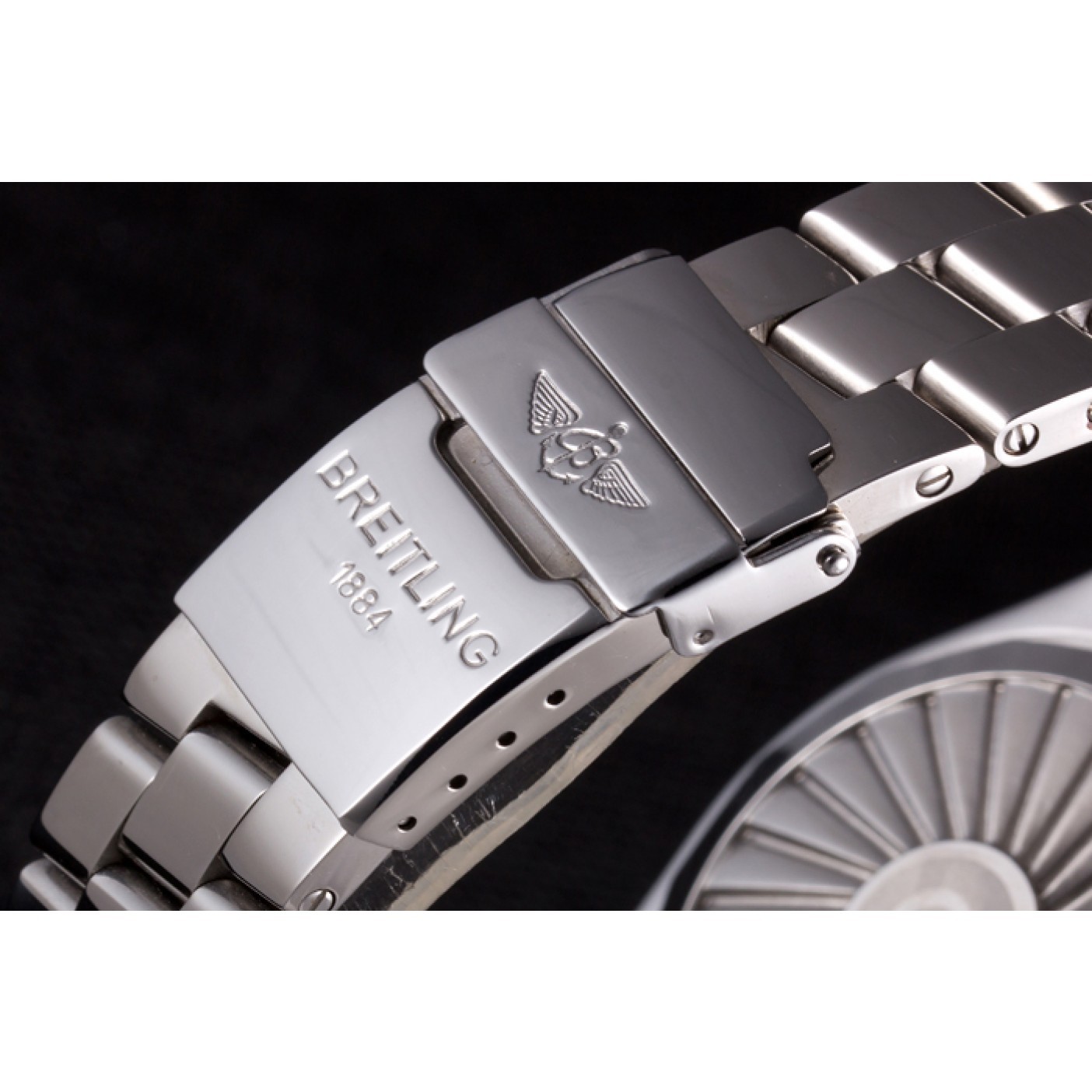 MiroTime Breitling Certifie Yellow Dial Stainless Steel Strap Rose Gold Bezel