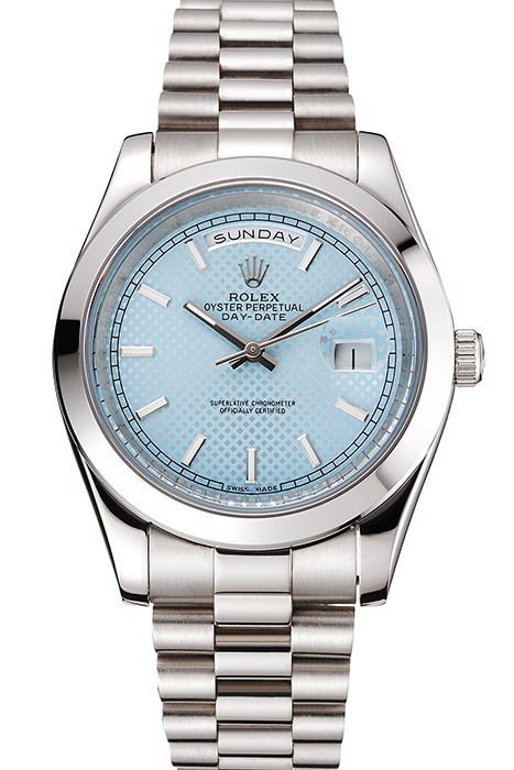 MiroTime Rolex Day Date 40 Ice Blue Dial Stainless Steel Case And Bracelet