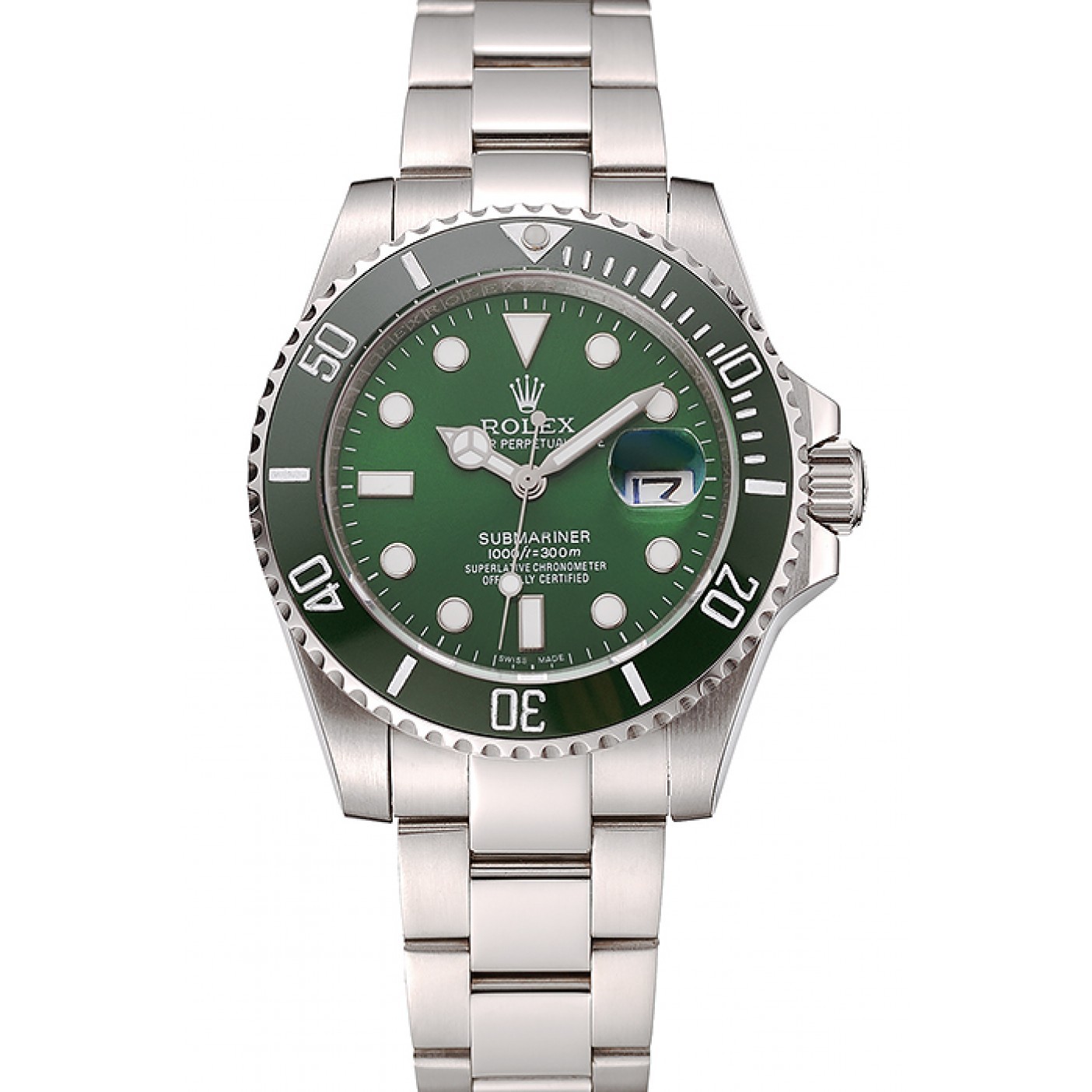 MiroTime Rolex Submariner Green Dial Stainless Steel Bracelet 1454069