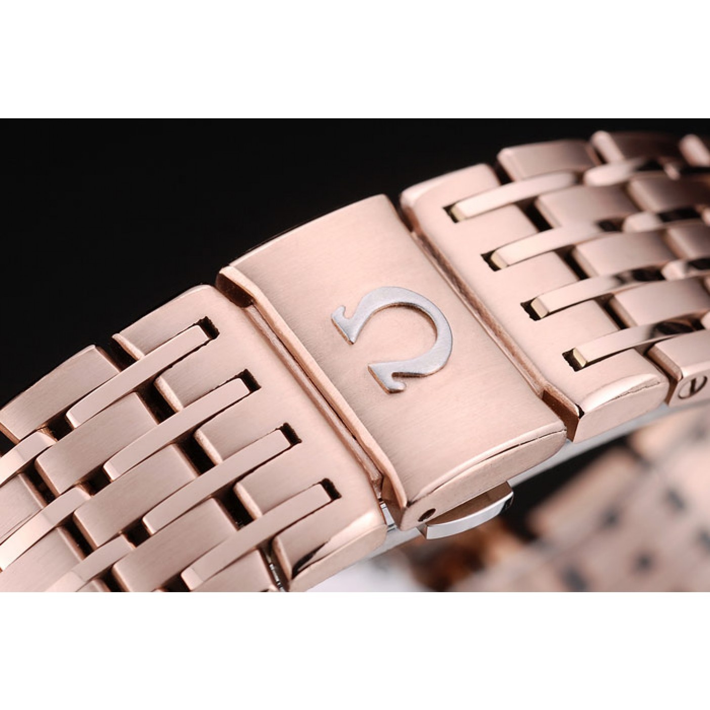 MiroTime Omega Swiss DeVille Rose Gold Bezel Roman Numbers Brown Dial 7610