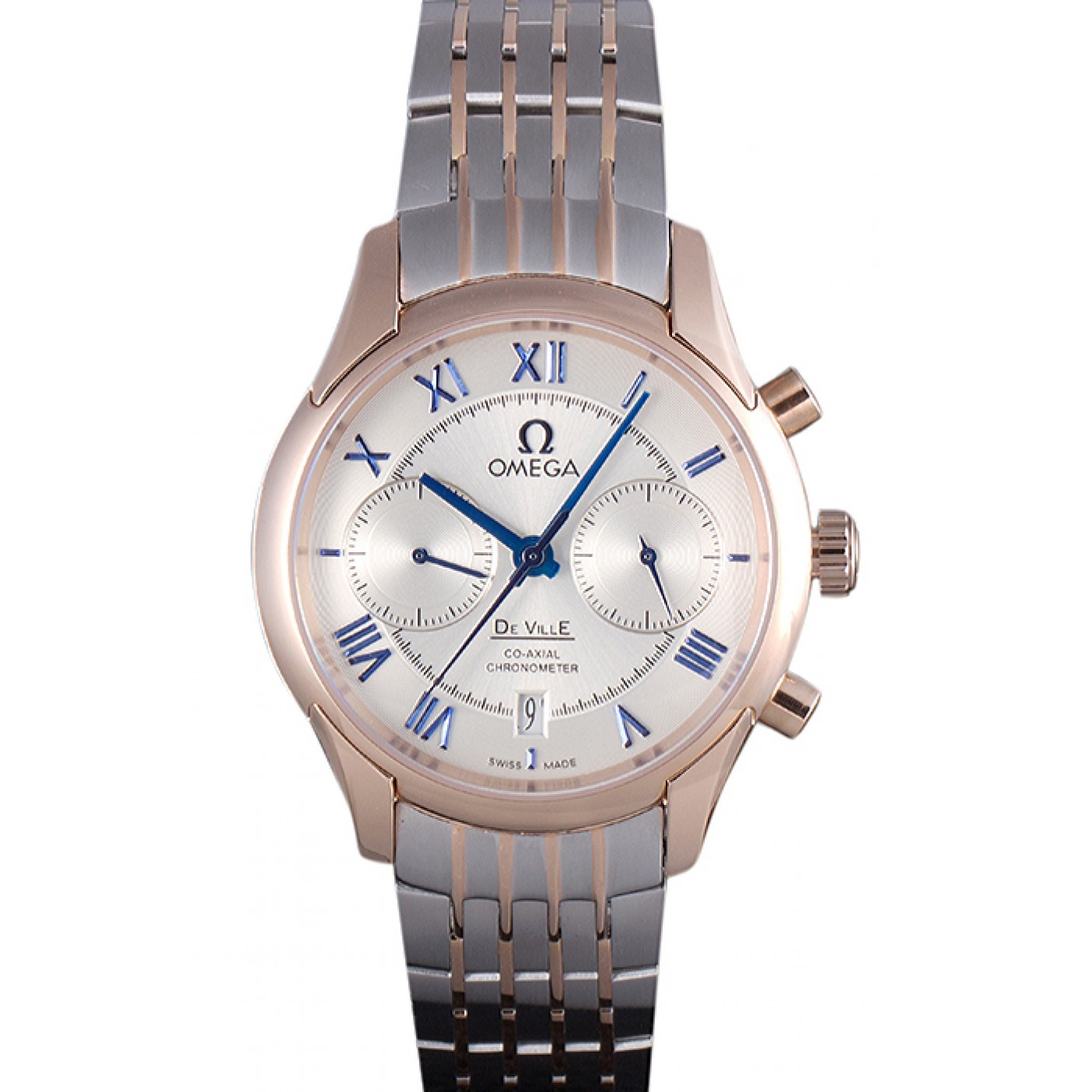 MiroTime Omega DeVille Two Tone Links White Dial om240 621564