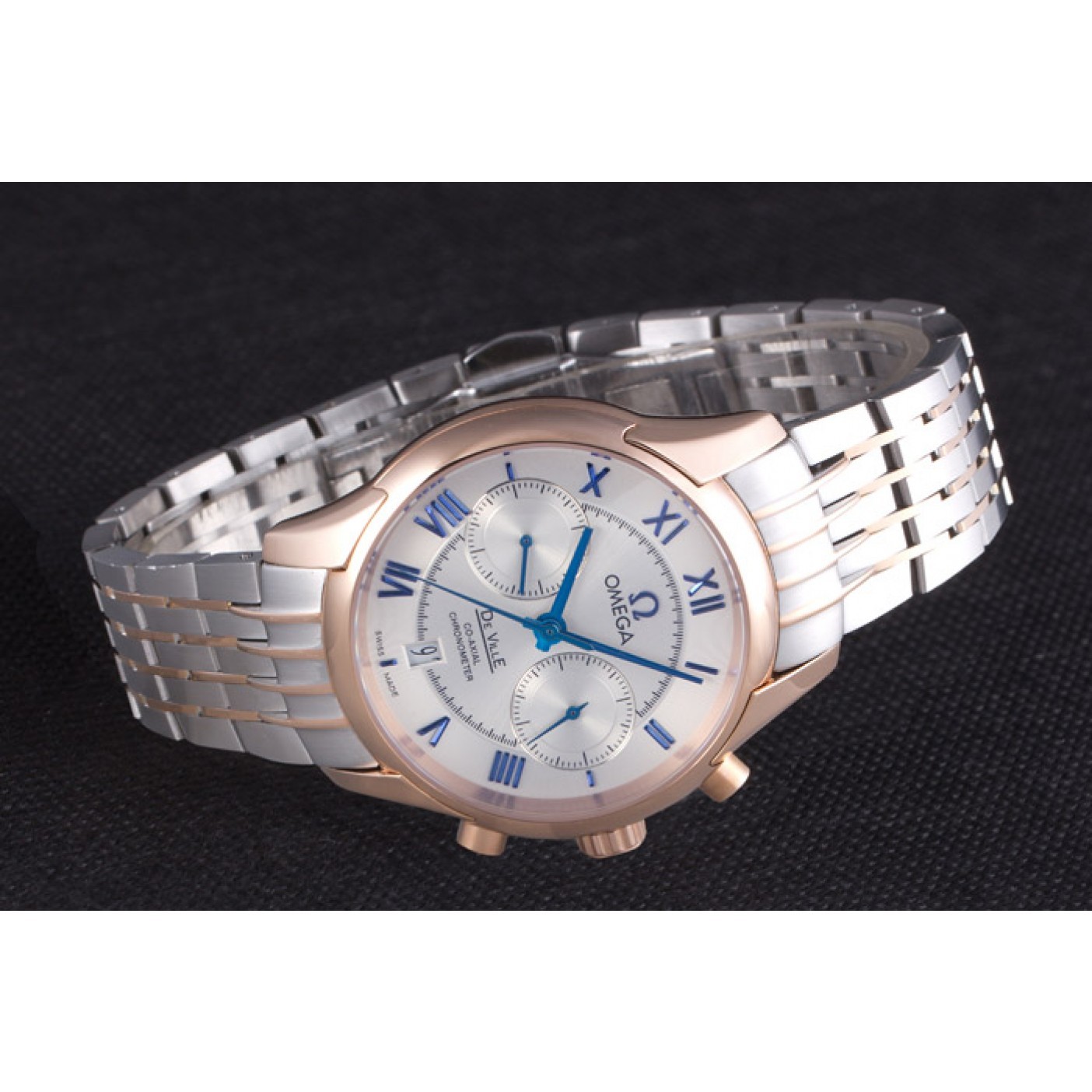 MiroTime Omega DeVille Two Tone Links White Dial om240 621564