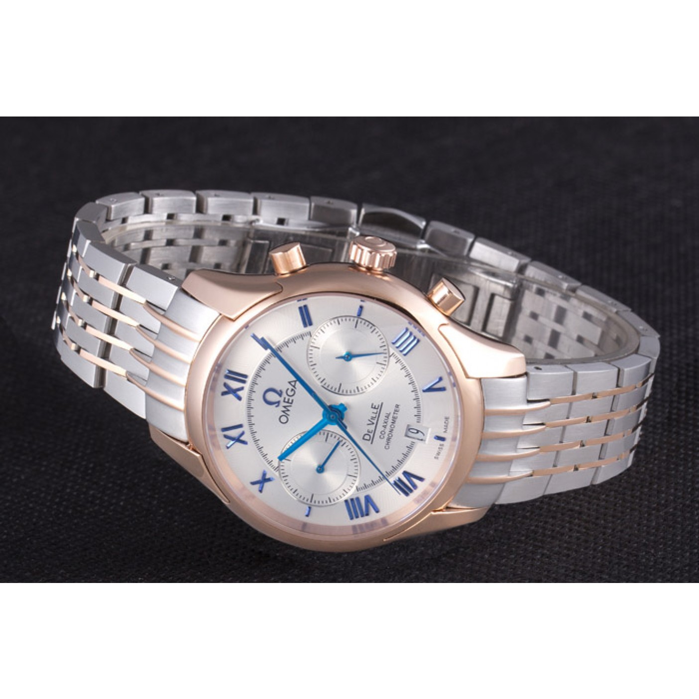 MiroTime Omega DeVille Two Tone Links White Dial om240 621564