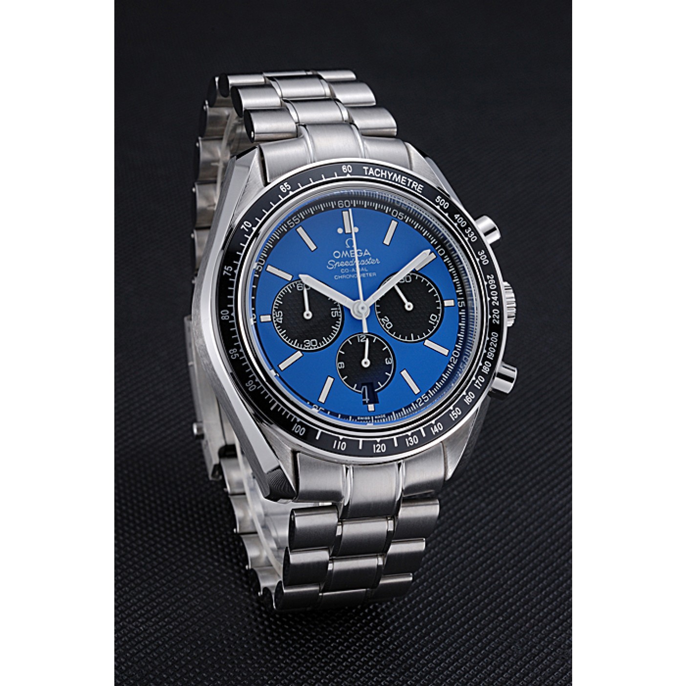 MiroTime Omega Speedmaster Blue Grey Stainless Steel Strap 622053